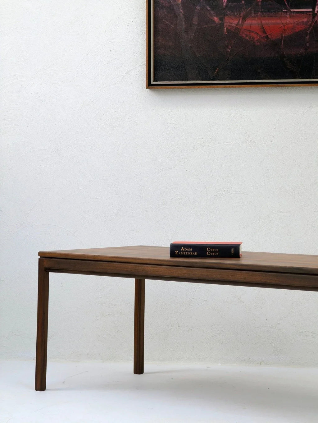 1960s William Latchford & Sons Formplan mid-century modern wooden coffee table with book