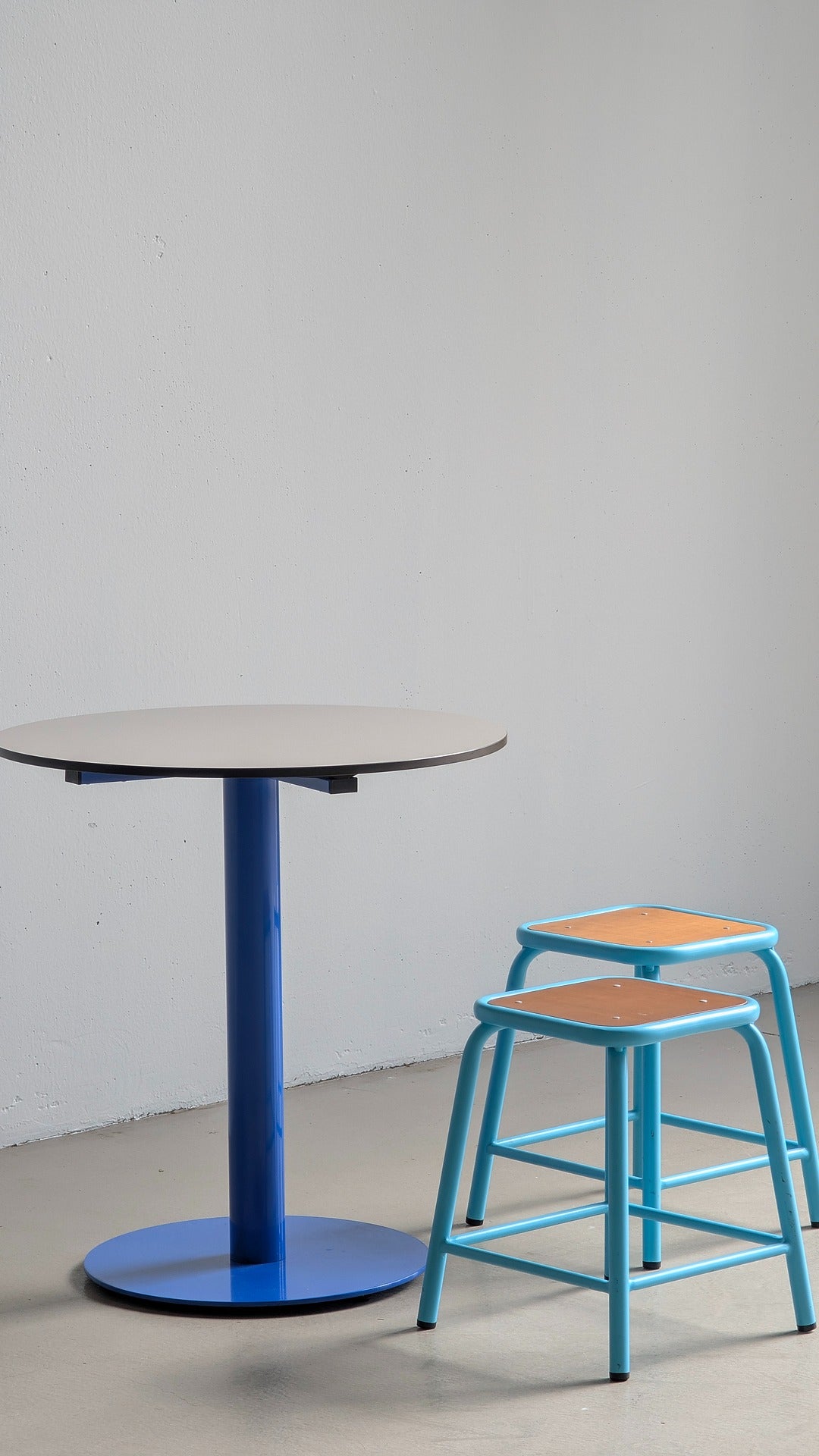 Architectural 'Reason' Steel Dining Table in Ocean Blue