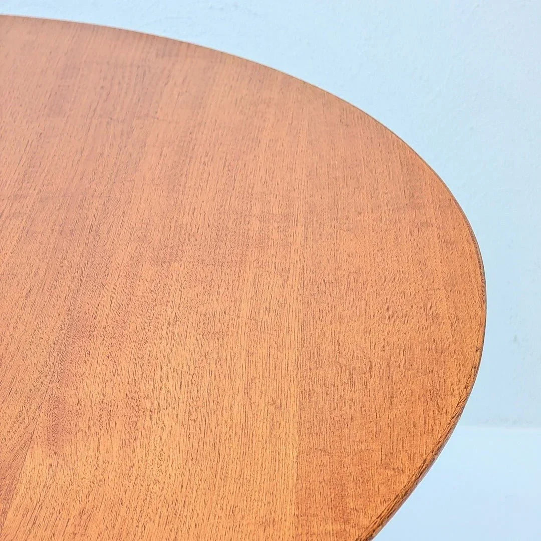 Florence Knoll Model 2480 Oval Table Desk in Rare Oak, USA, c. 1961 - Fox & Wedge