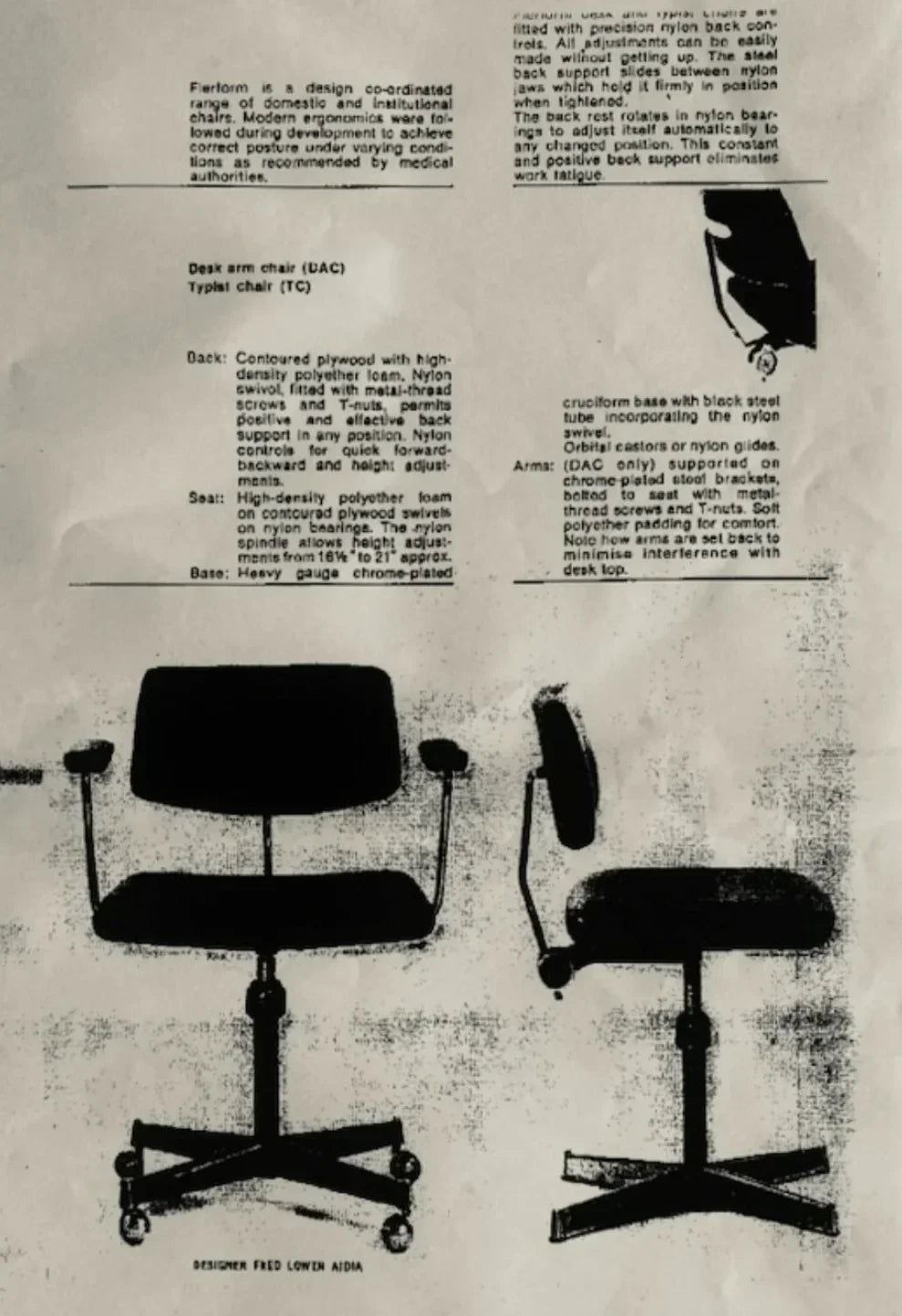 Fred Lowen Desk Arm Chair (DAC) - Fox & Wedge