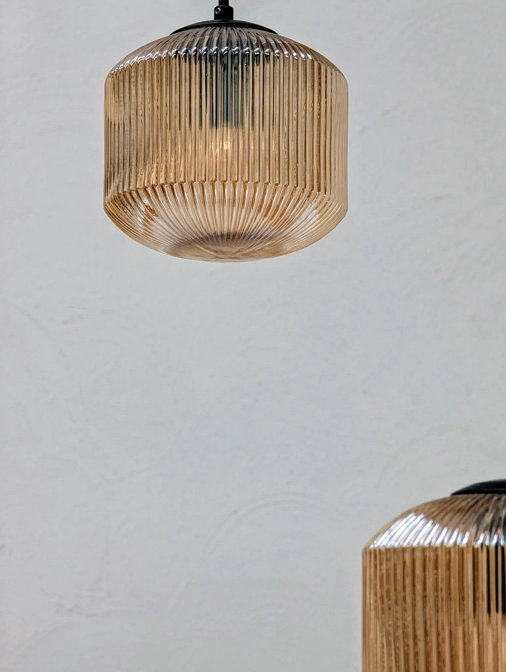 Reeded Glass Pendant Lights - Fox & Wedge