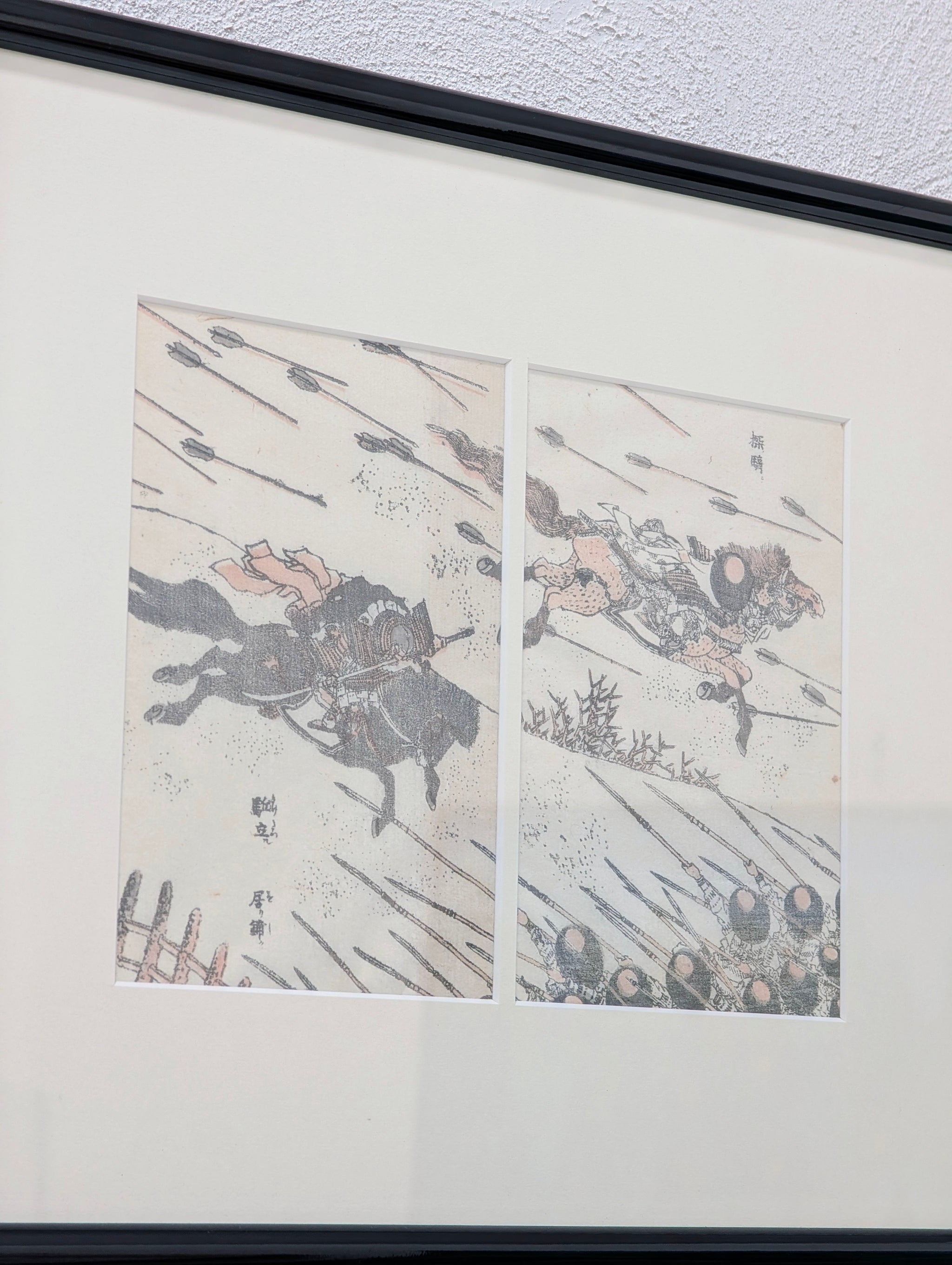 Original Katsushika Hokusai Woodblock: Samurai Cavalry Charge (Manga Vol. 9) - London Gallery