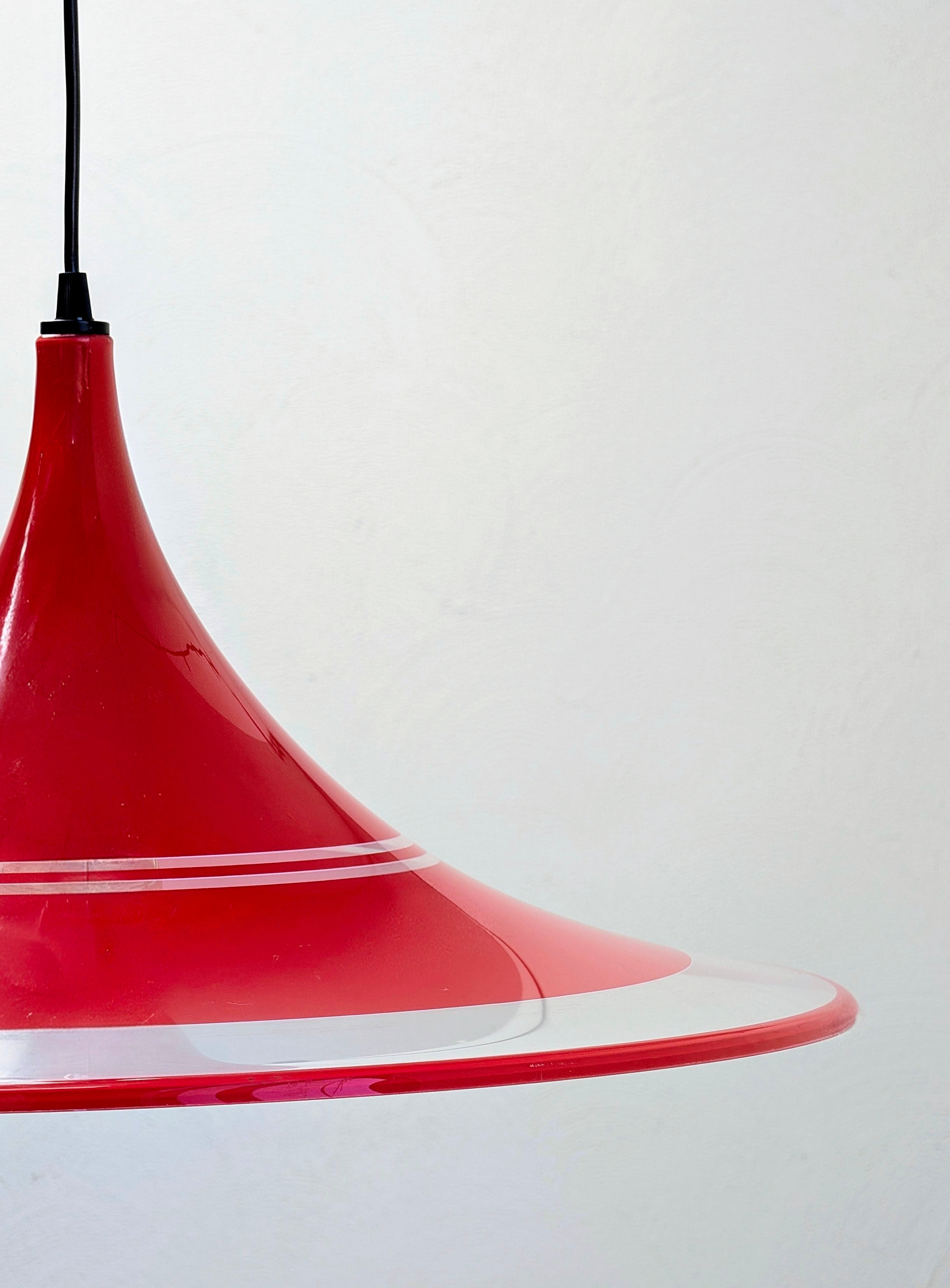 Meblo Guzzini "Trumpet" Pendant in
Lucite