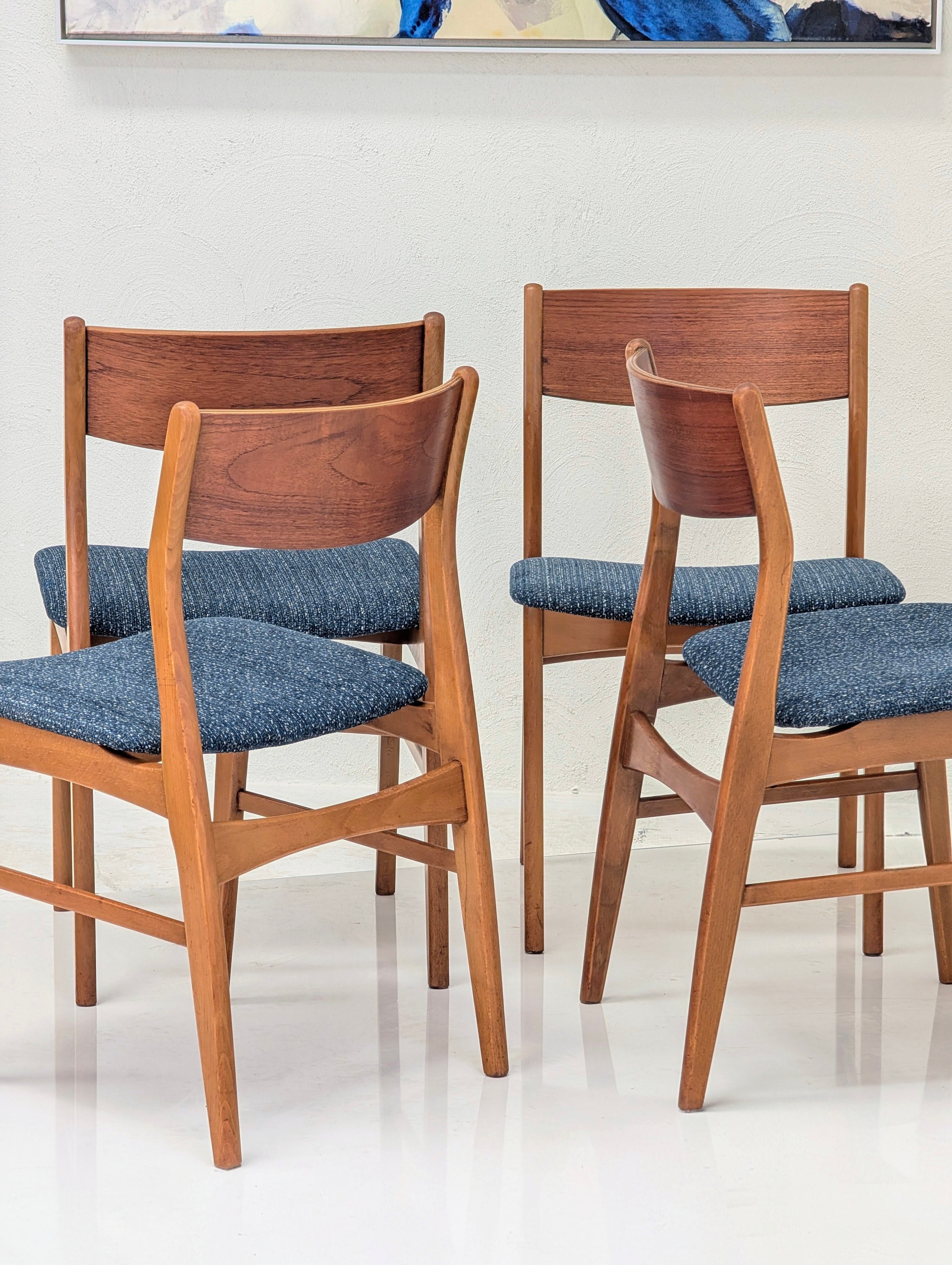 Set of Four Mid Century Modern Danish Dining Chairs | Circa 1960s