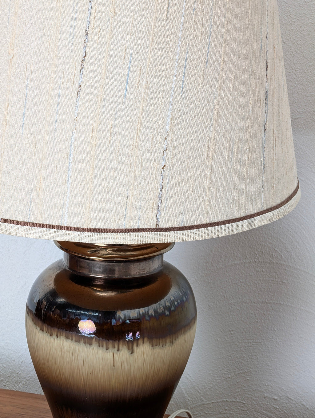 Vintage Ellis Ceramics Metallic Ombre Table Lamp