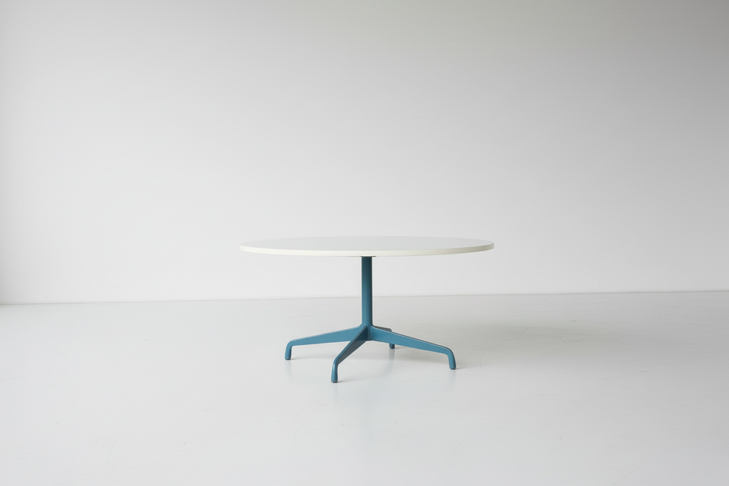 Authentic Eames Segmented Base Table by Herman Miller – Rare Teal & White | c.1960s
