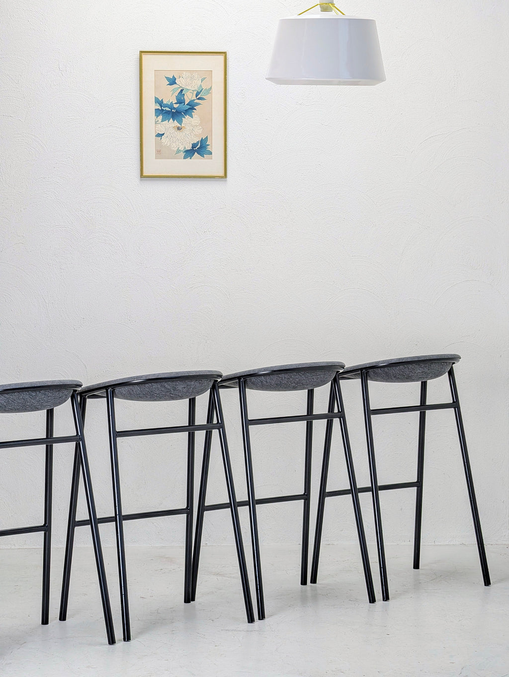 Set of 4 De Vorm LJ 3 PET Felt Bar Stools | Brand New Condition