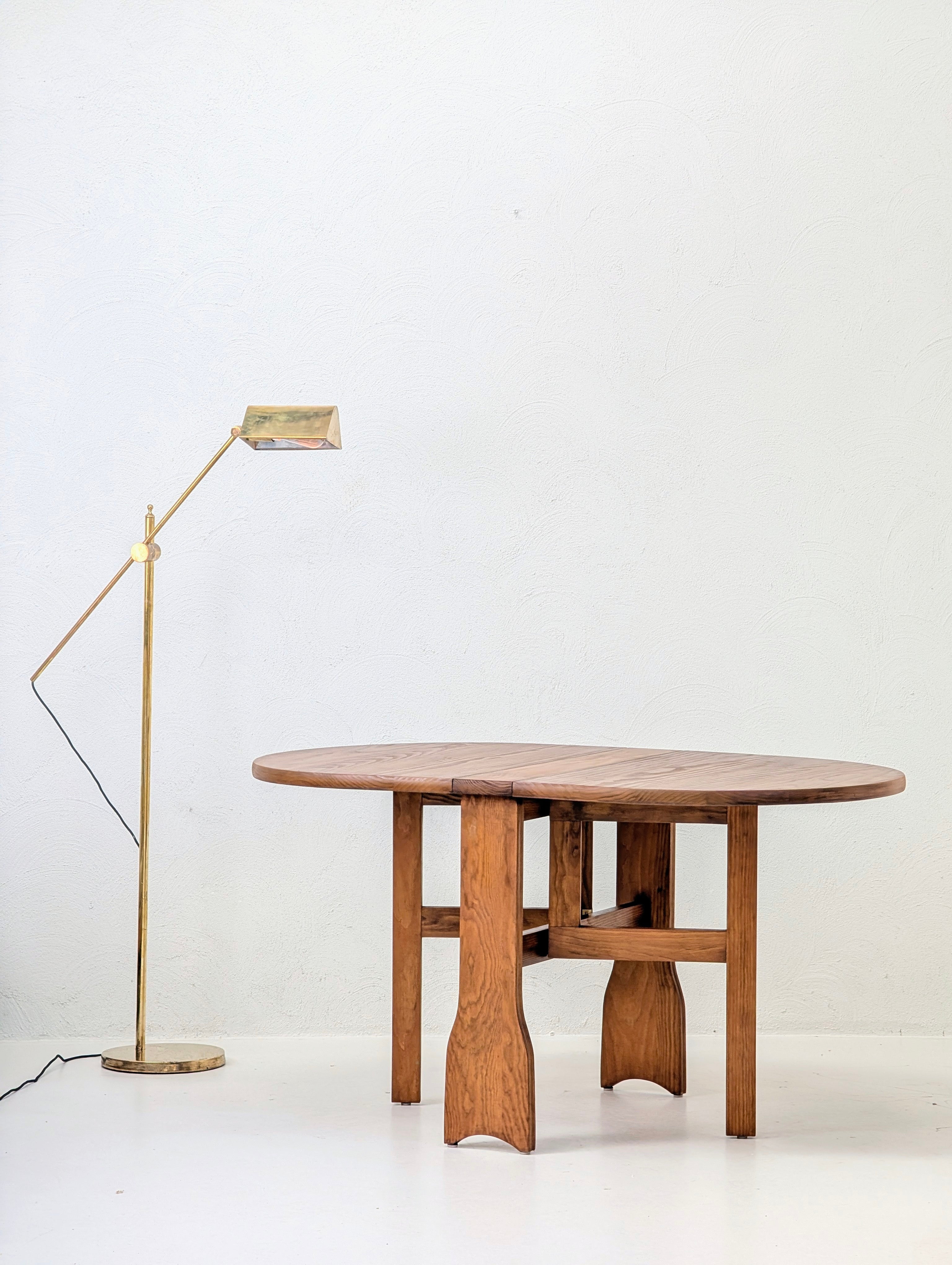 1970s Solid Brass Pharmacy Floor Lamp