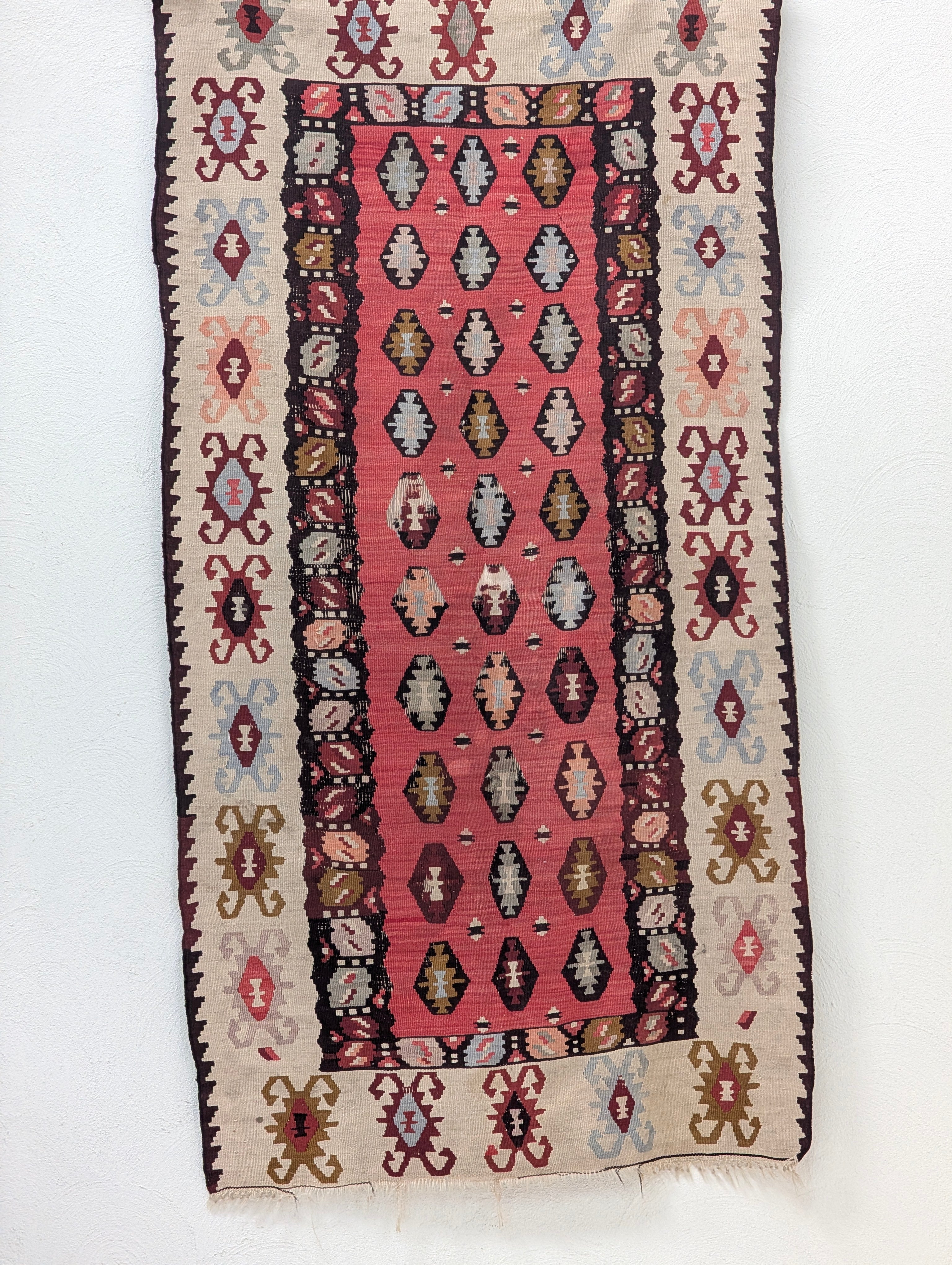 Vintage Geometric Kilim Runner