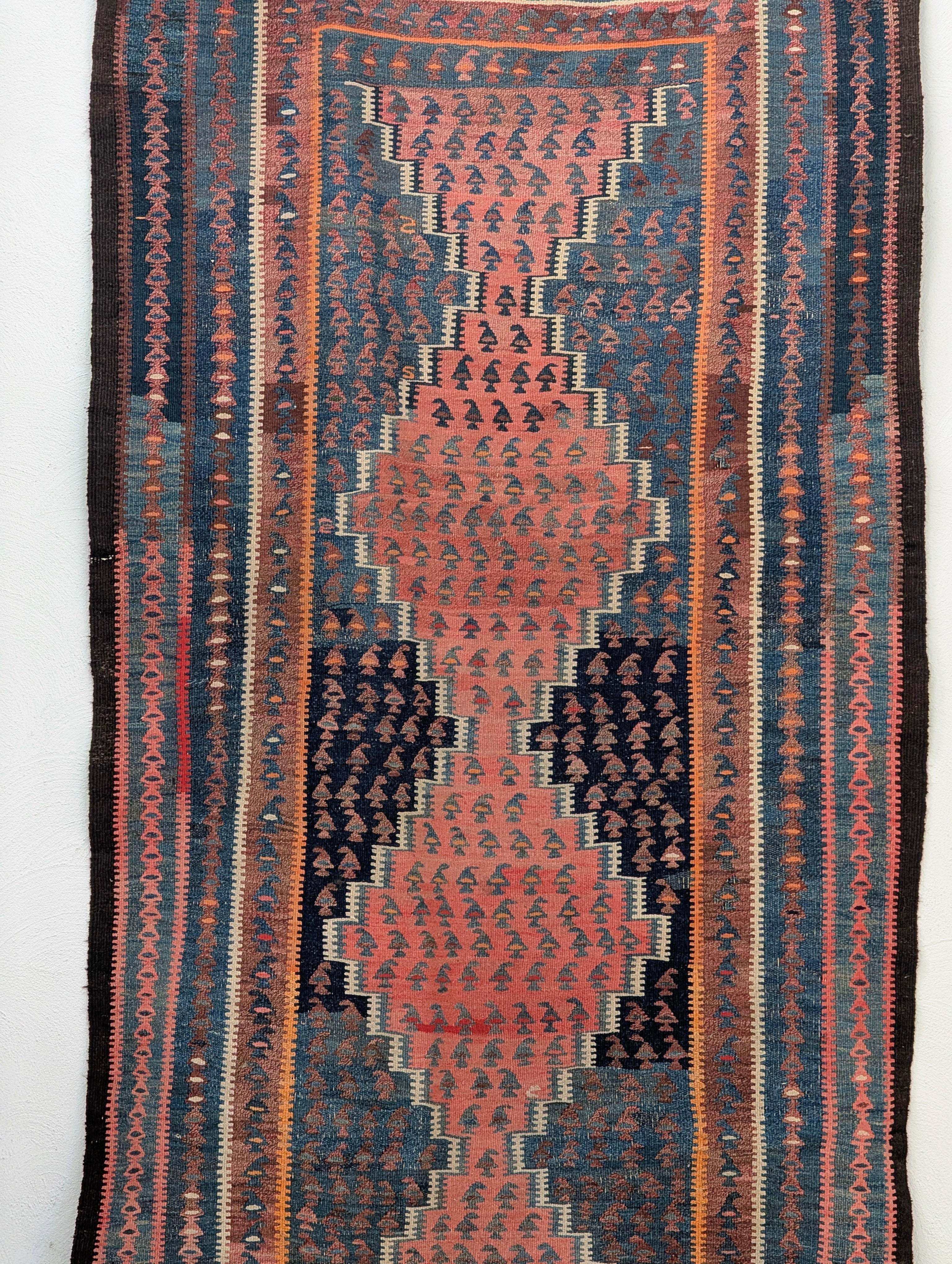 Vintage Cotton Kilim Runner