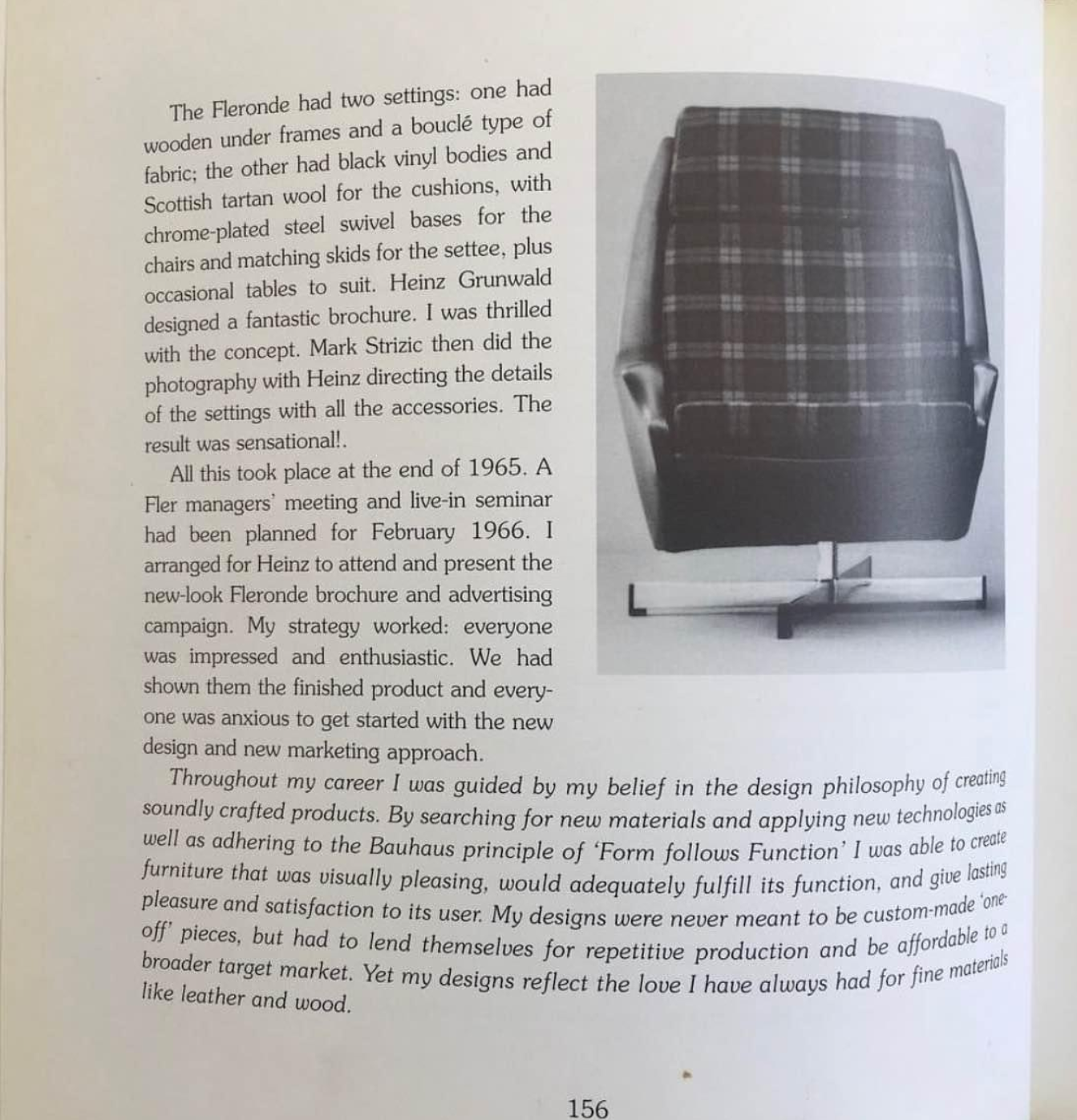 Restored Fred Lowen ‘Fleronde’ Swivel Armchair in Original Scottish Tartan Wool | 1964