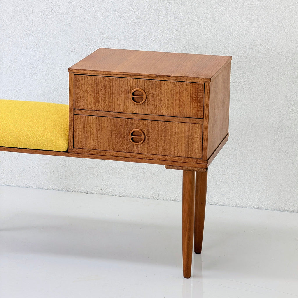Mid Century Modern Teak Telephone Table | Warwick Buckley Sunrise
