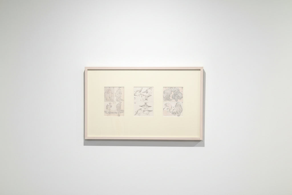 Original Katsushika Hokusai Triptych: "Life, Nature & Myth" (Manga Studies) | 19th Century