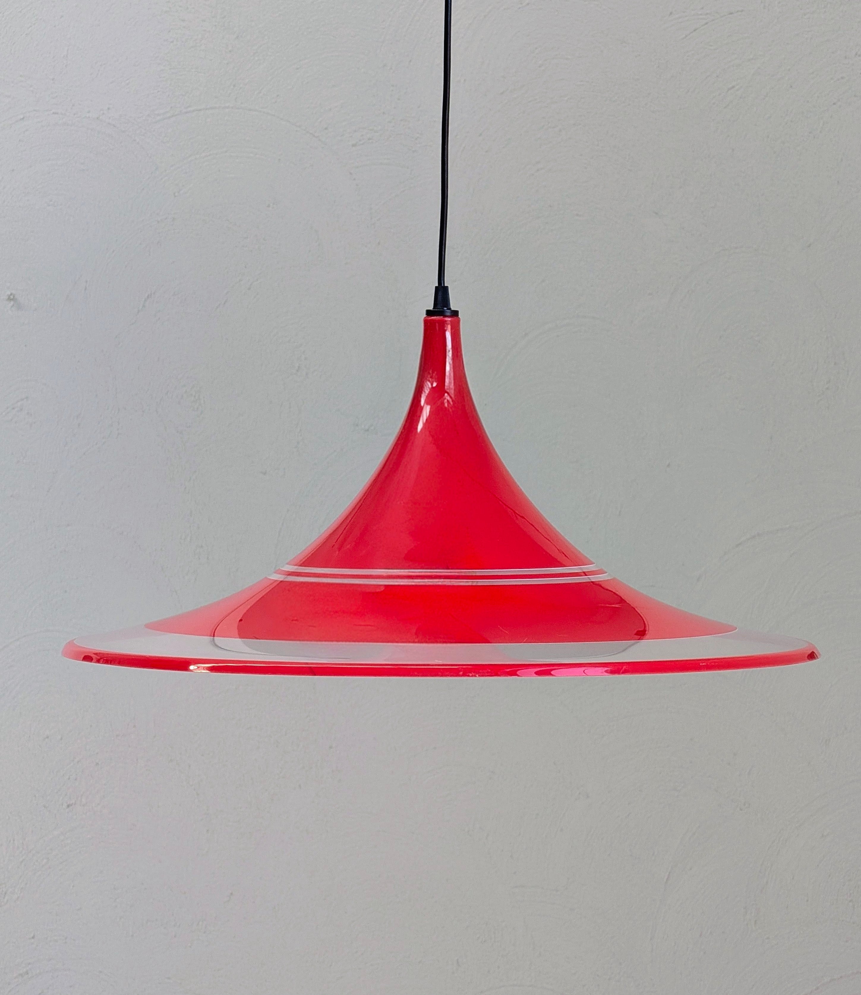 Meblo Guzzini "Trumpet" Pendant in
Lucite