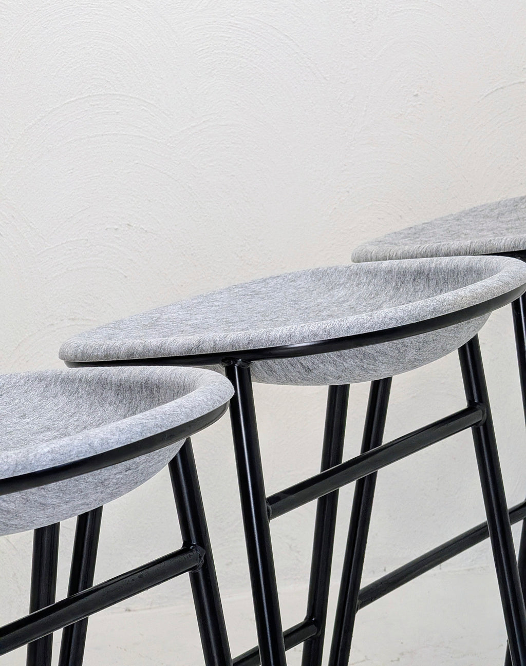 Set of 4 De Vorm LJ 3 PET Felt Bar Stools | Brand New Condition