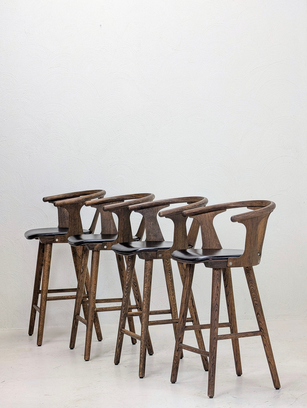&Tradition In Between SK8 Counter Stools in Smoke Oiled Oak & Leather