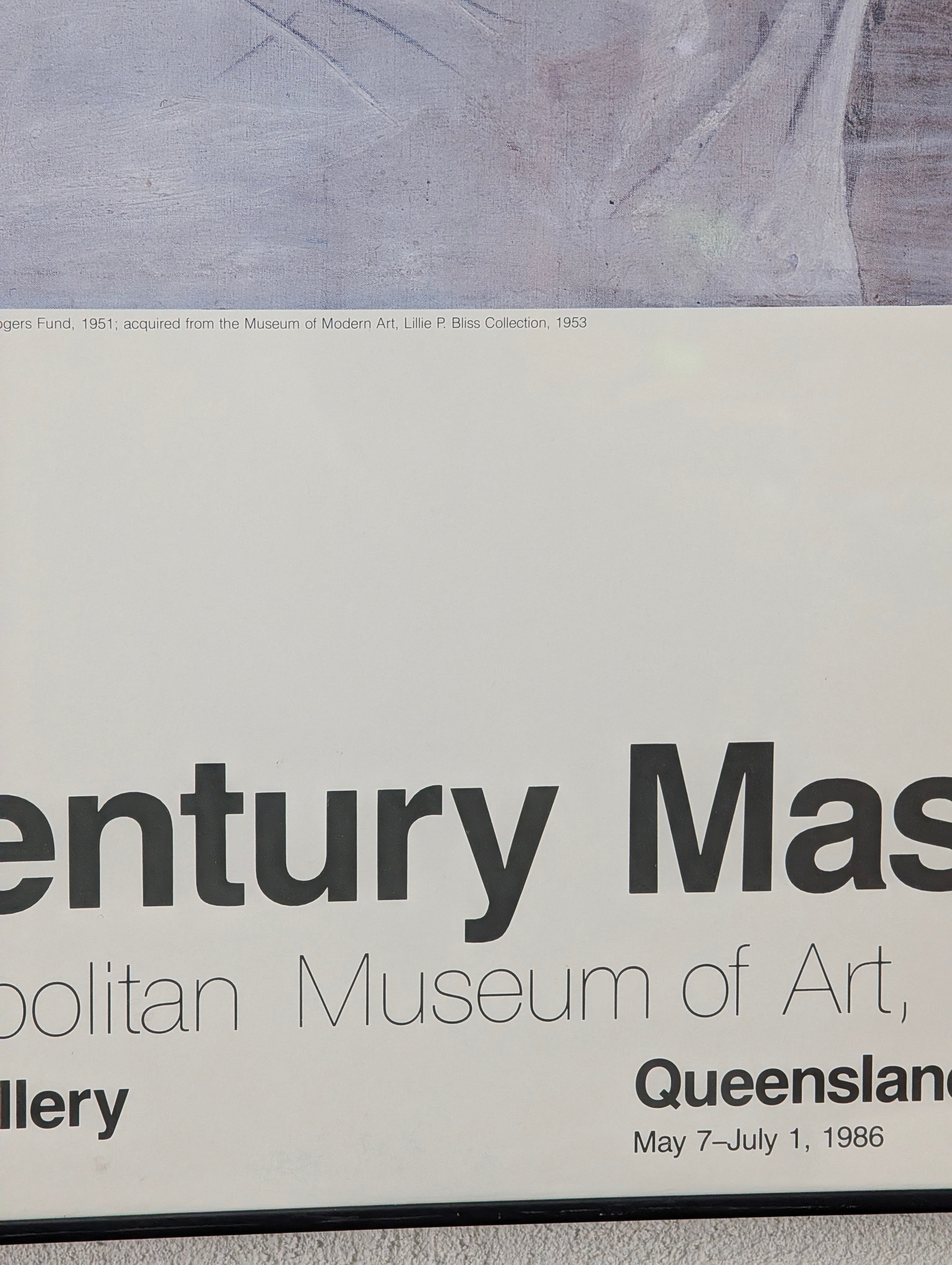 Picasso 20th Century Masters Original 1986 MET Exhibition Lithograph