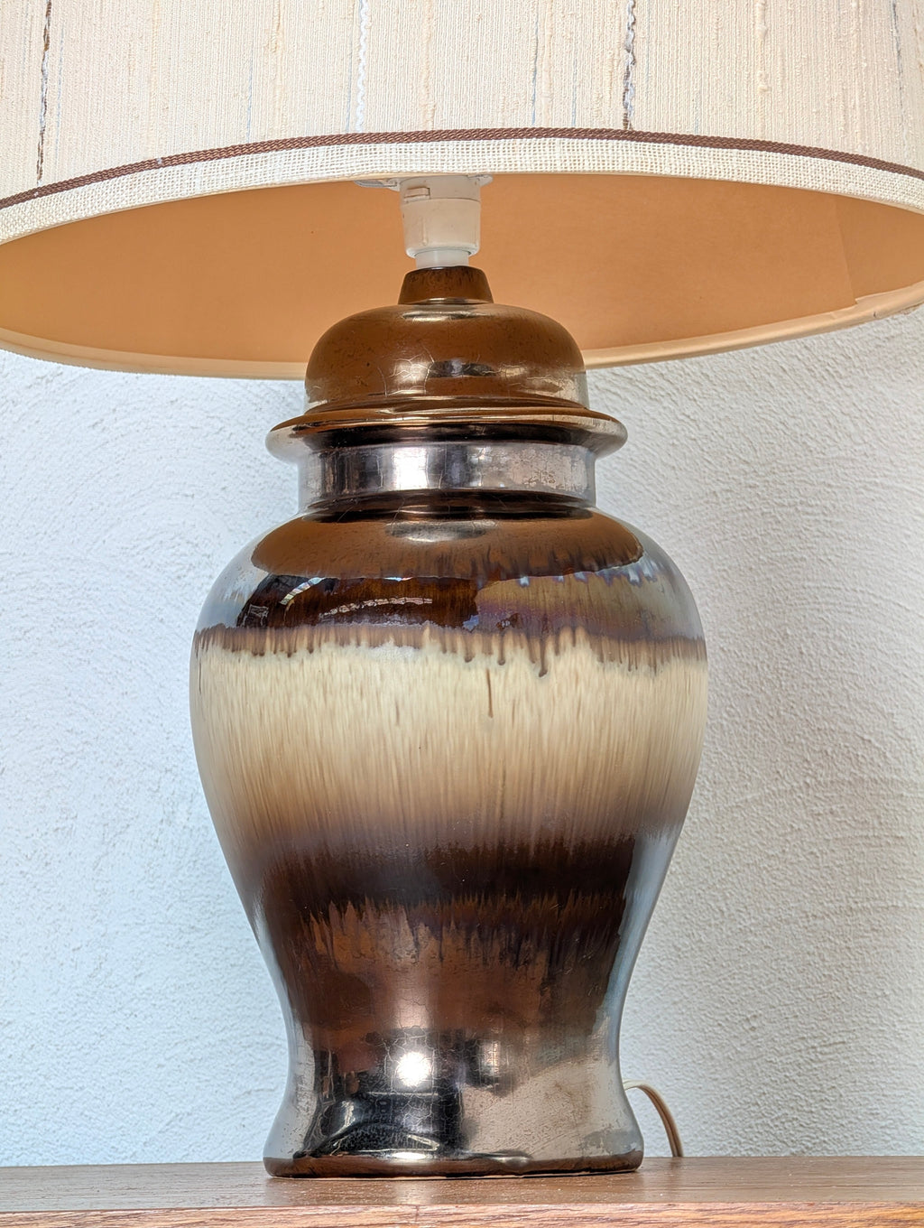Vintage Ellis Ceramics Metallic Ombre Table Lamp