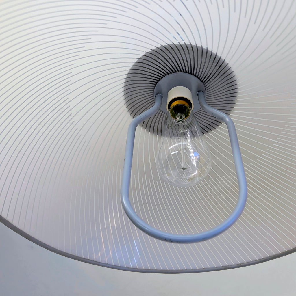 Italian 1980s Optical Plexiglas 'Rise & Fall' Pendant Light