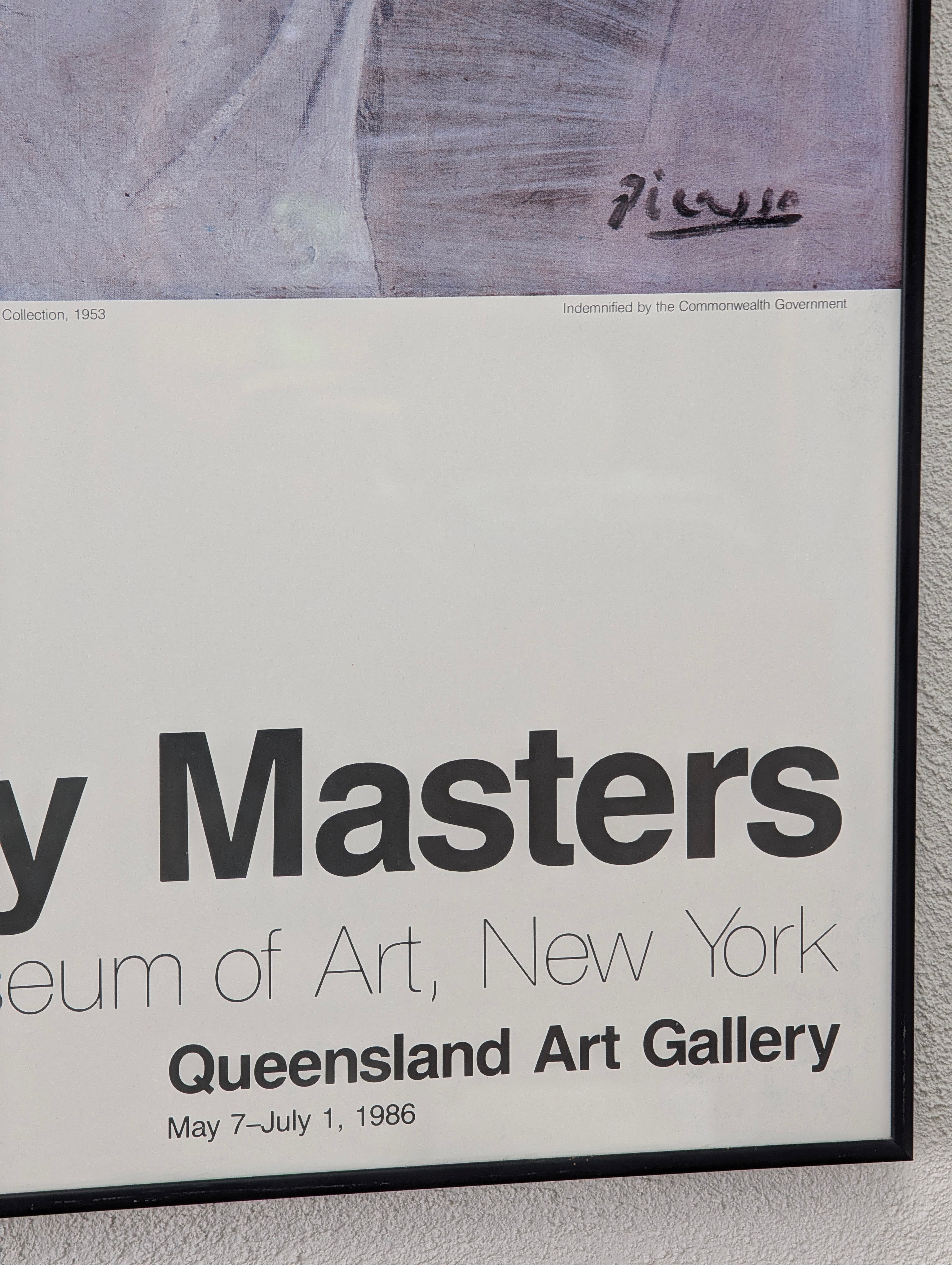 Picasso 20th Century Masters Original 1986 MET Exhibition Lithograph