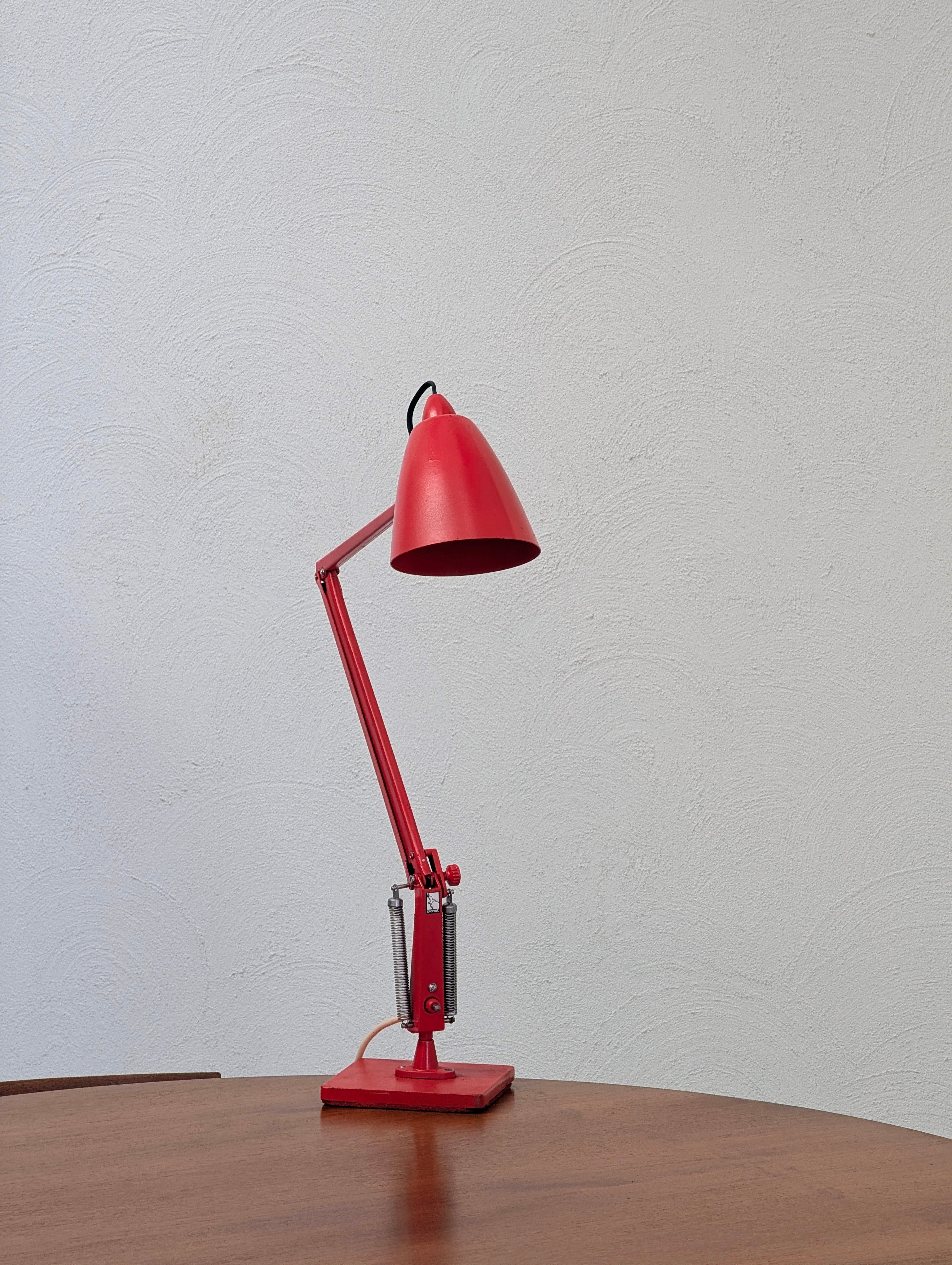 Retro Red 'Studio K' Task Lamp by Planet Lighting