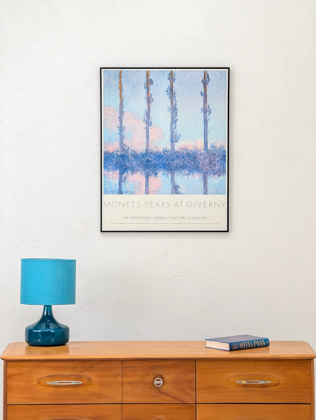 Claude Monet Rare Vintage 'Poplars' Original 1978 MET Exhibition Lithograph