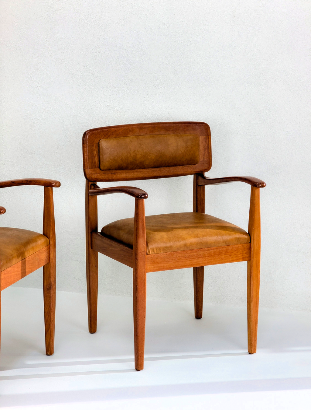 Rare 1970s Wright & Sons Blackwood & Toffee Dining Chairs | Set of 6