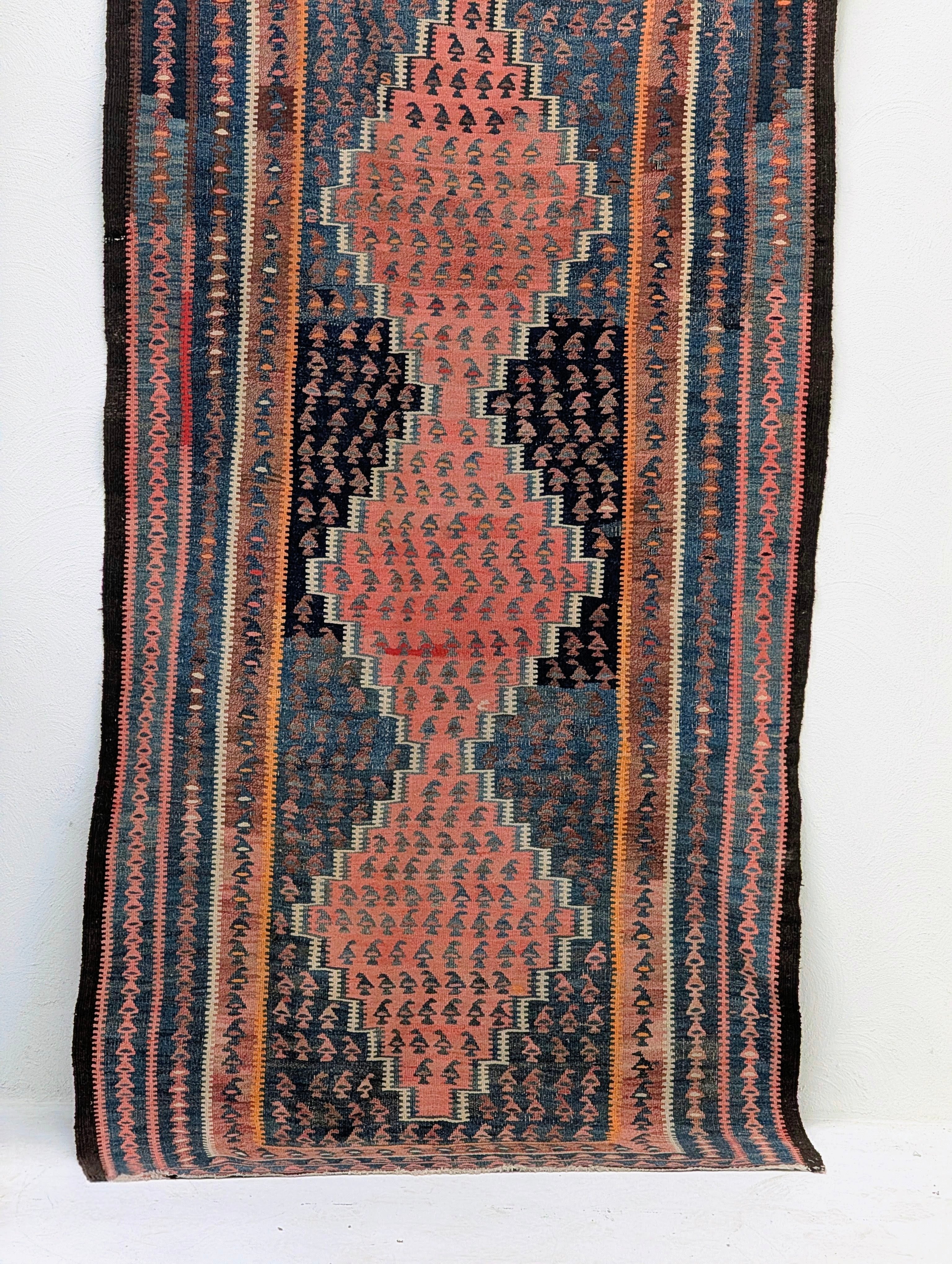 Vintage Cotton Kilim Runner