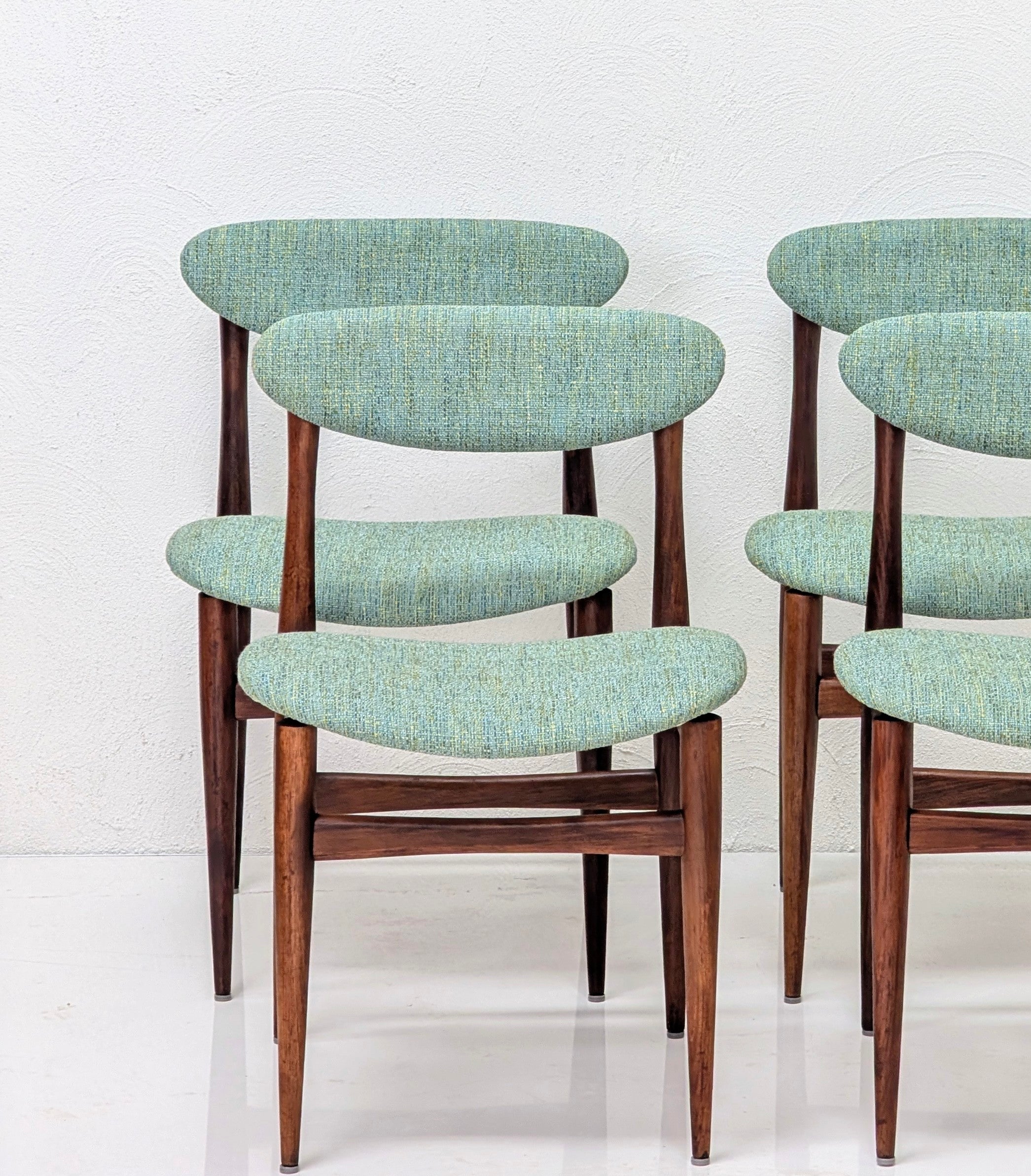 Chatley “Matchstick” Paddle Back Dining Chairs | Restored c1965 | Zepel FibreGuard