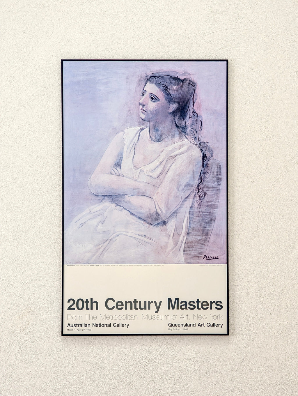 Picasso 20th Century Masters Original 1986 MET Exhibition Lithograph