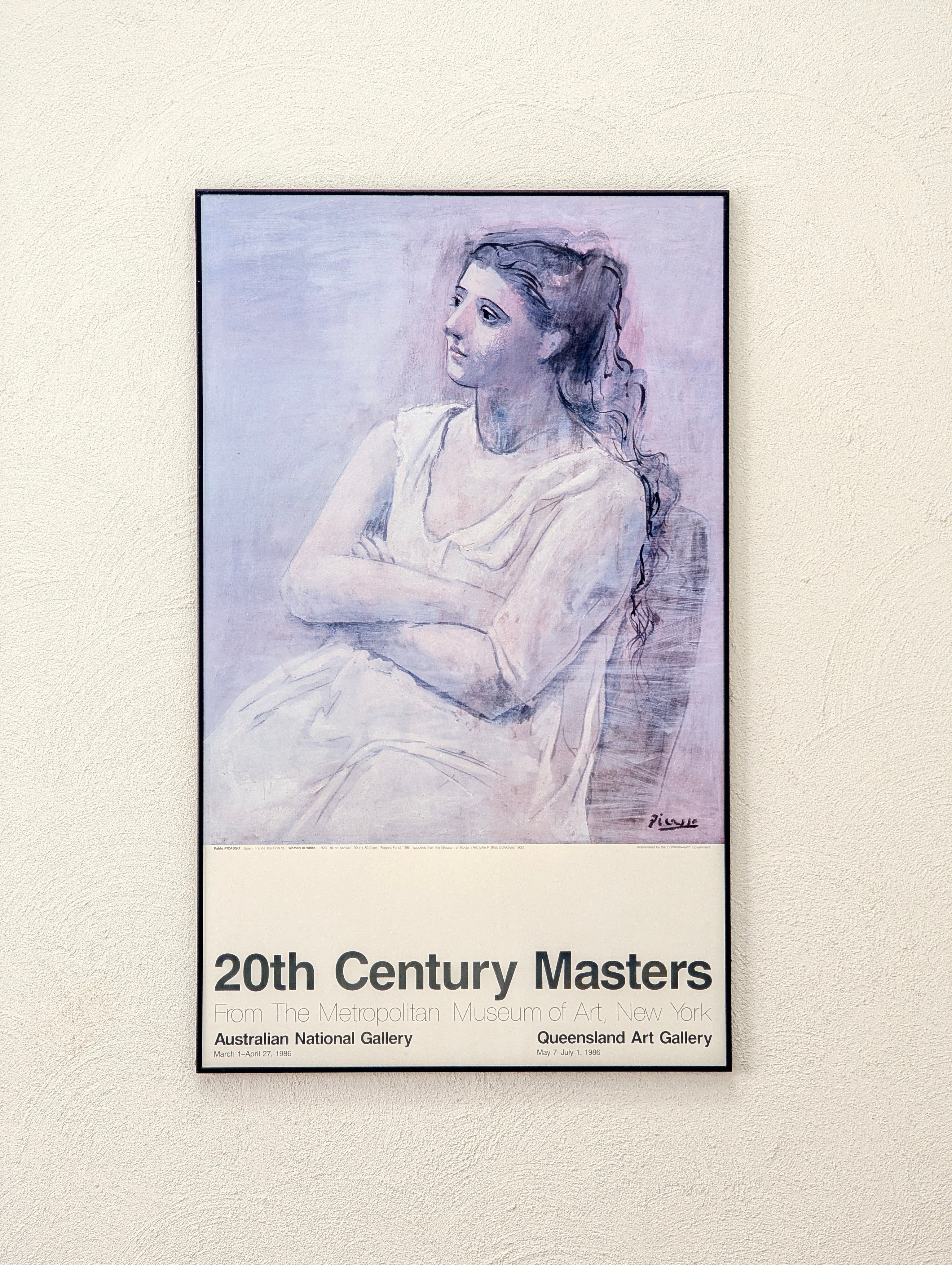 Picasso 20th Century Masters Original 1986 MET Exhibition Lithograph