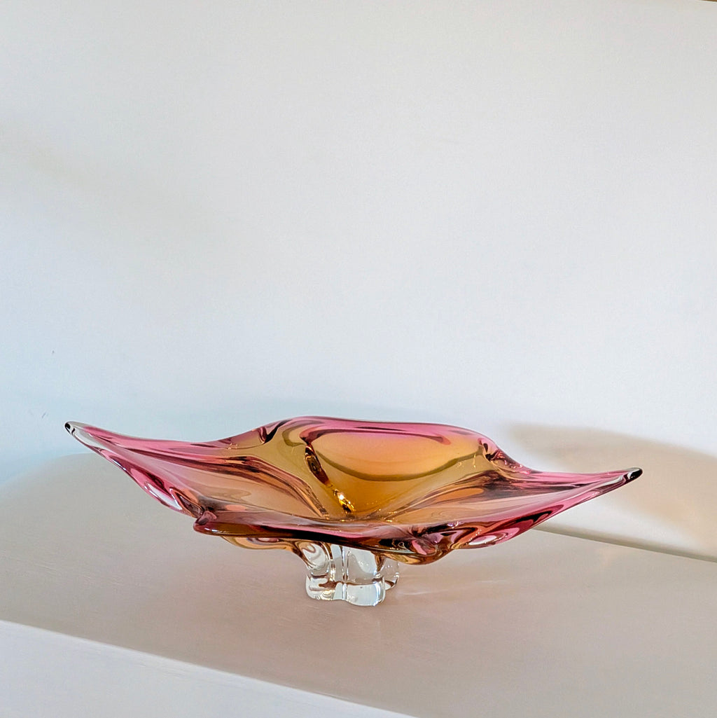 Bohemian Art Glass Bowl by Josef Hospodka | c.1960s