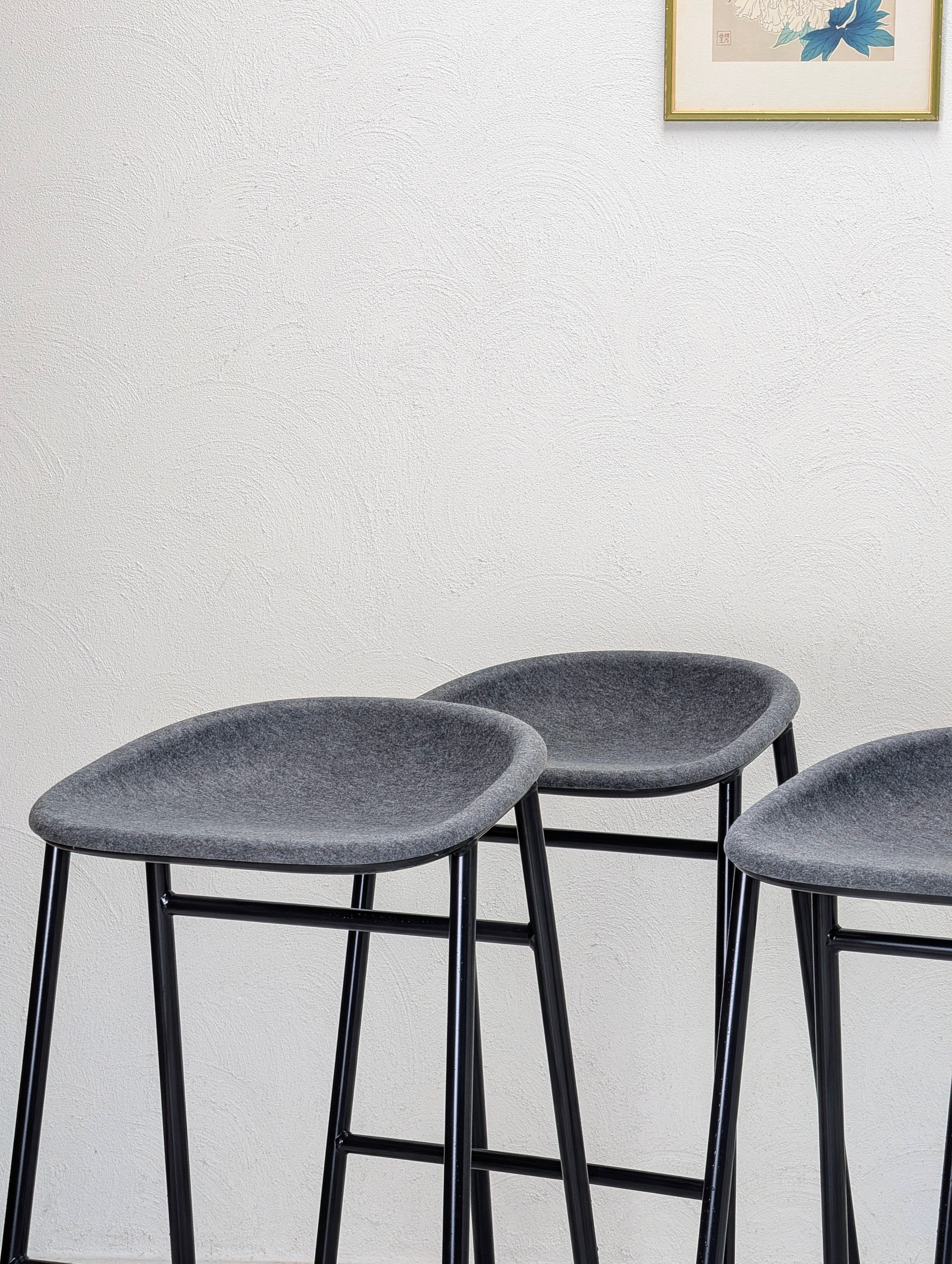 Set of 4 De Vorm LJ 3 PET Felt Bar Stools | Brand New Condition