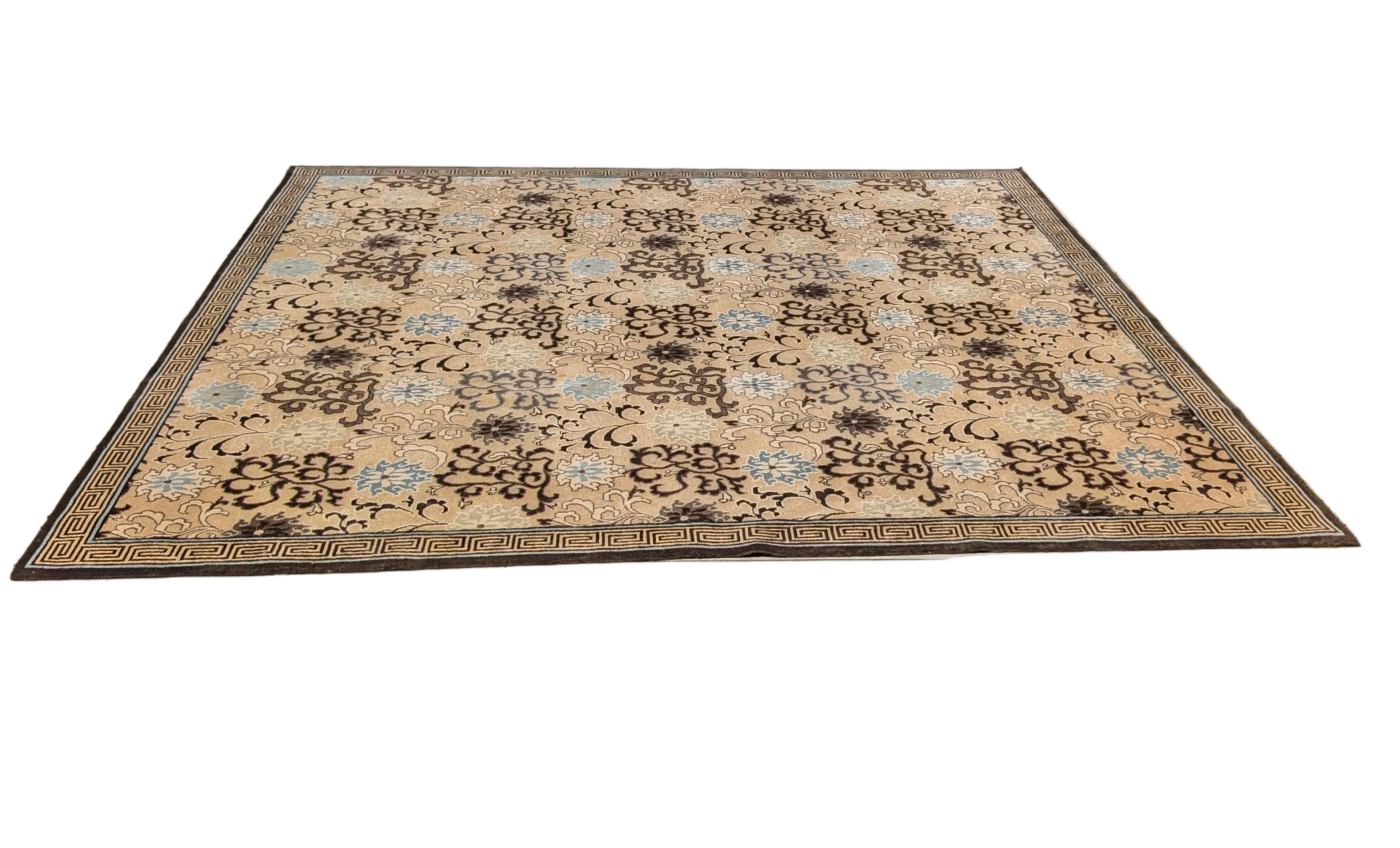 Monumental 3m Square Hali 'Himalayan' Rug Hand-Knotted Wool