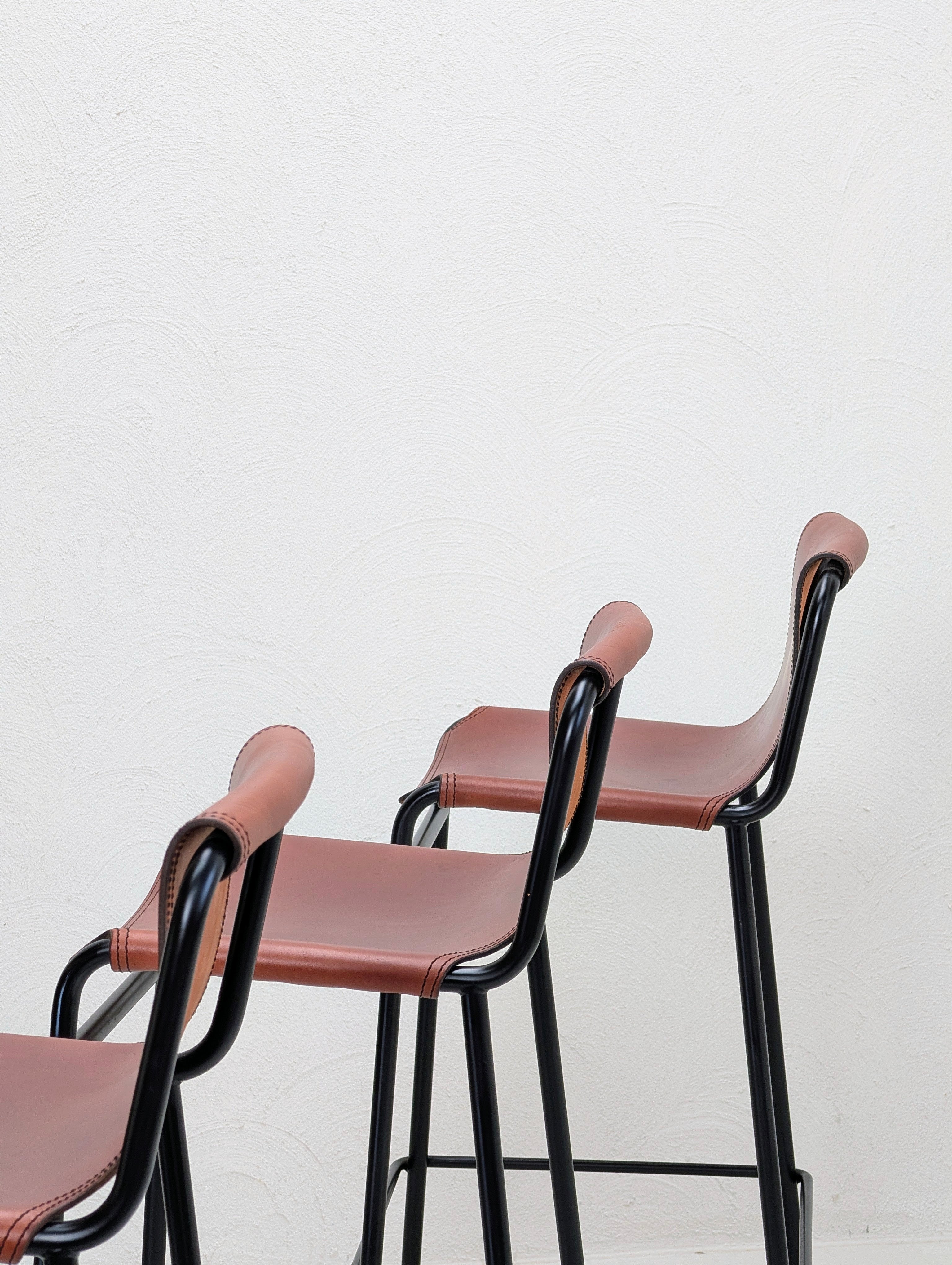 OX Denmarq September Bar Stool in Cognac Leather