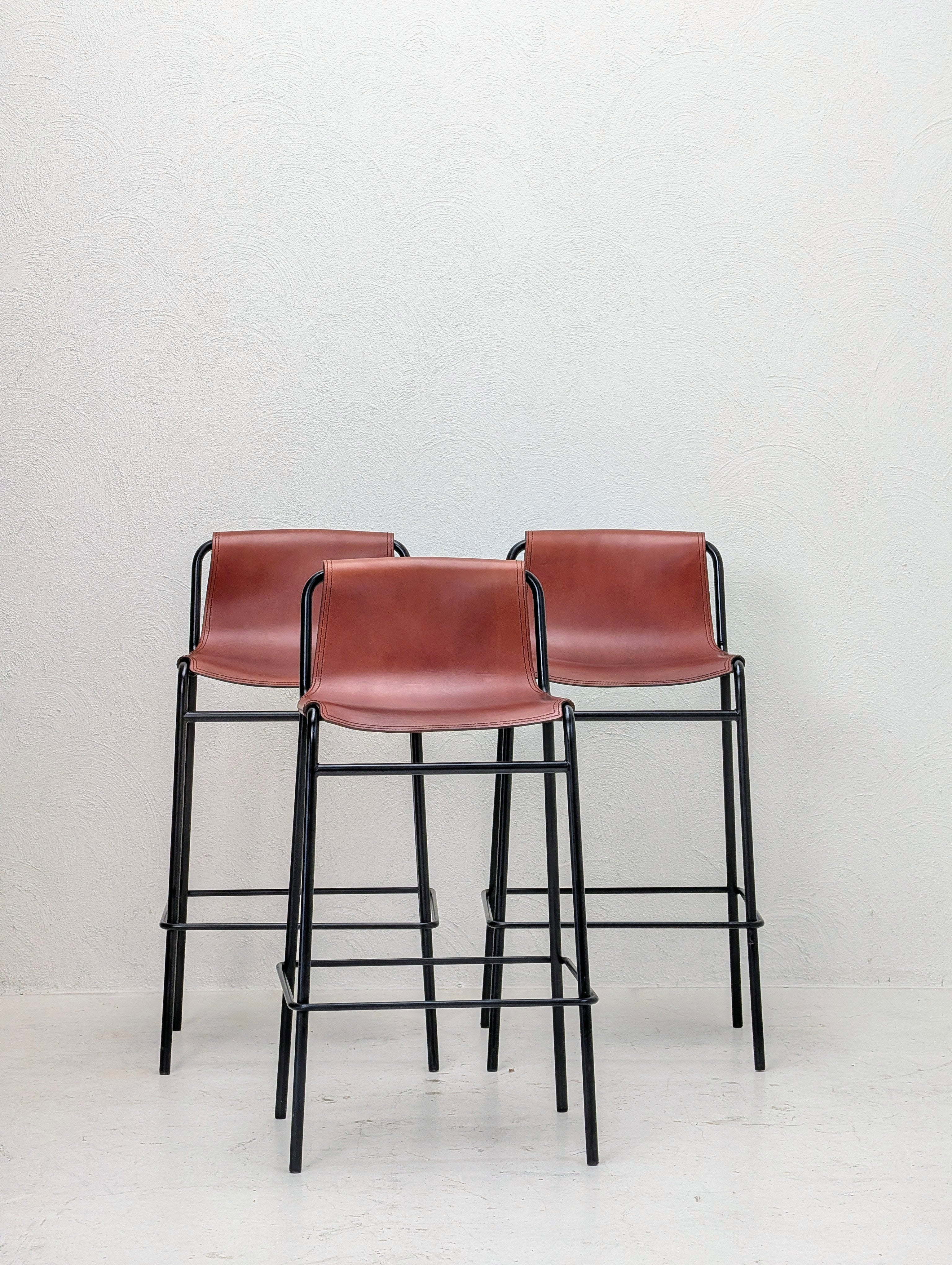 OX Denmarq September Bar Stool in Cognac Leather