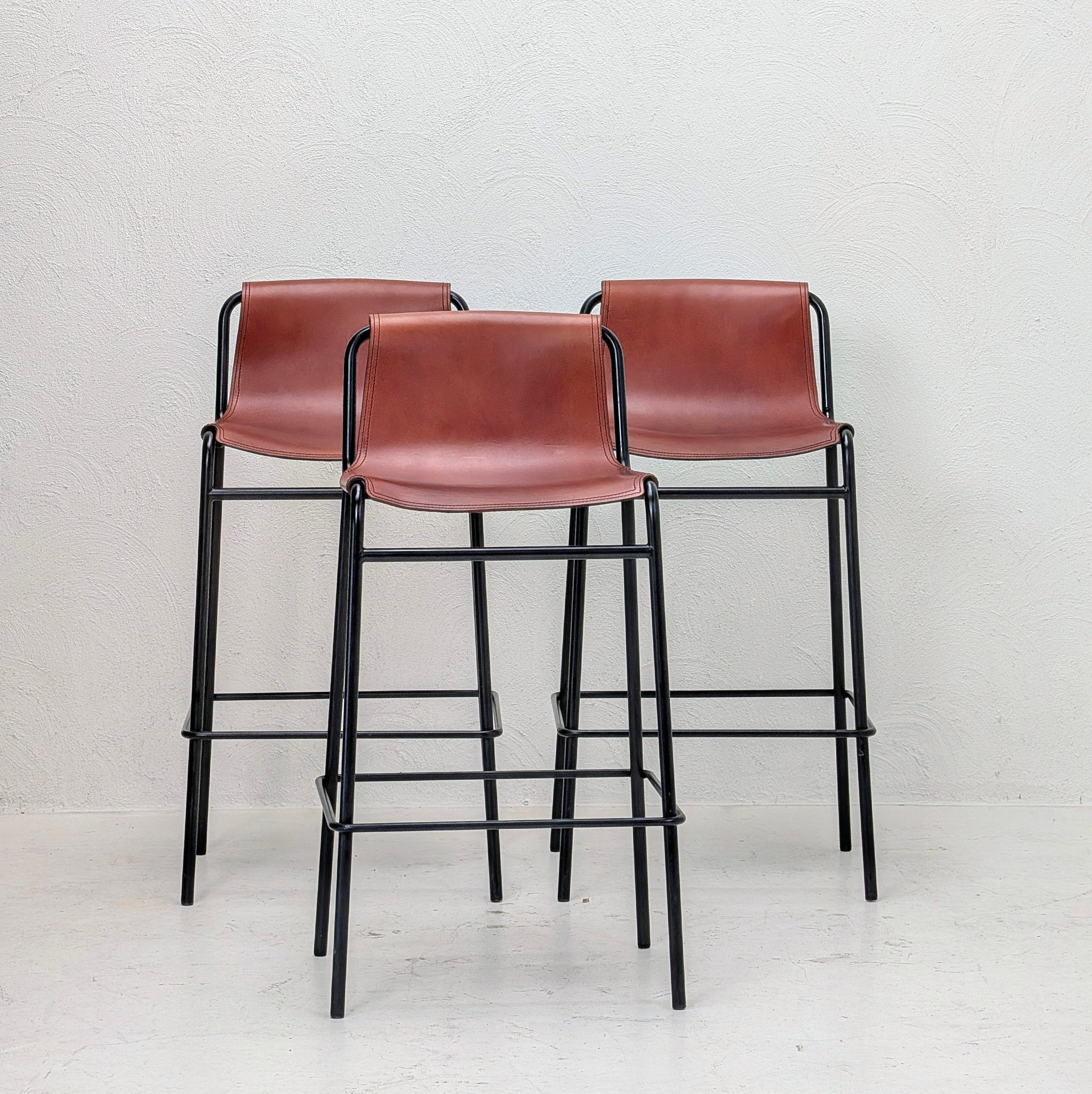 OX Denmarq September Bar Stool in Cognac Leather