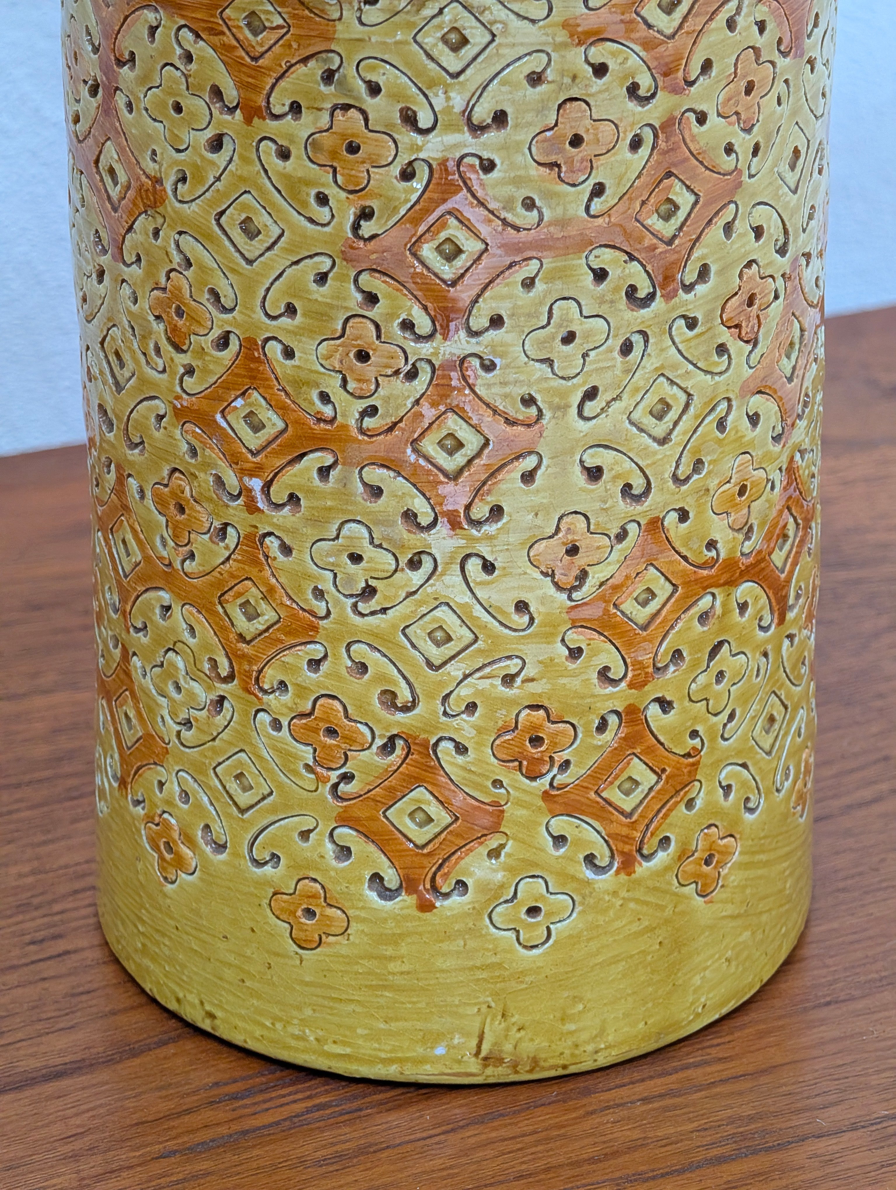 Bitossi Italy 'Spagnolo' Table Lamp with Hand Made Lampshade
