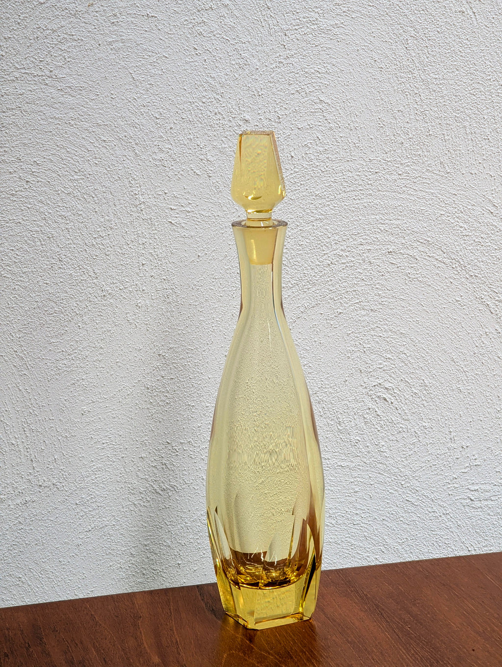 Art Deco Hand Cut Bohemian Crystal Decanter by Moser