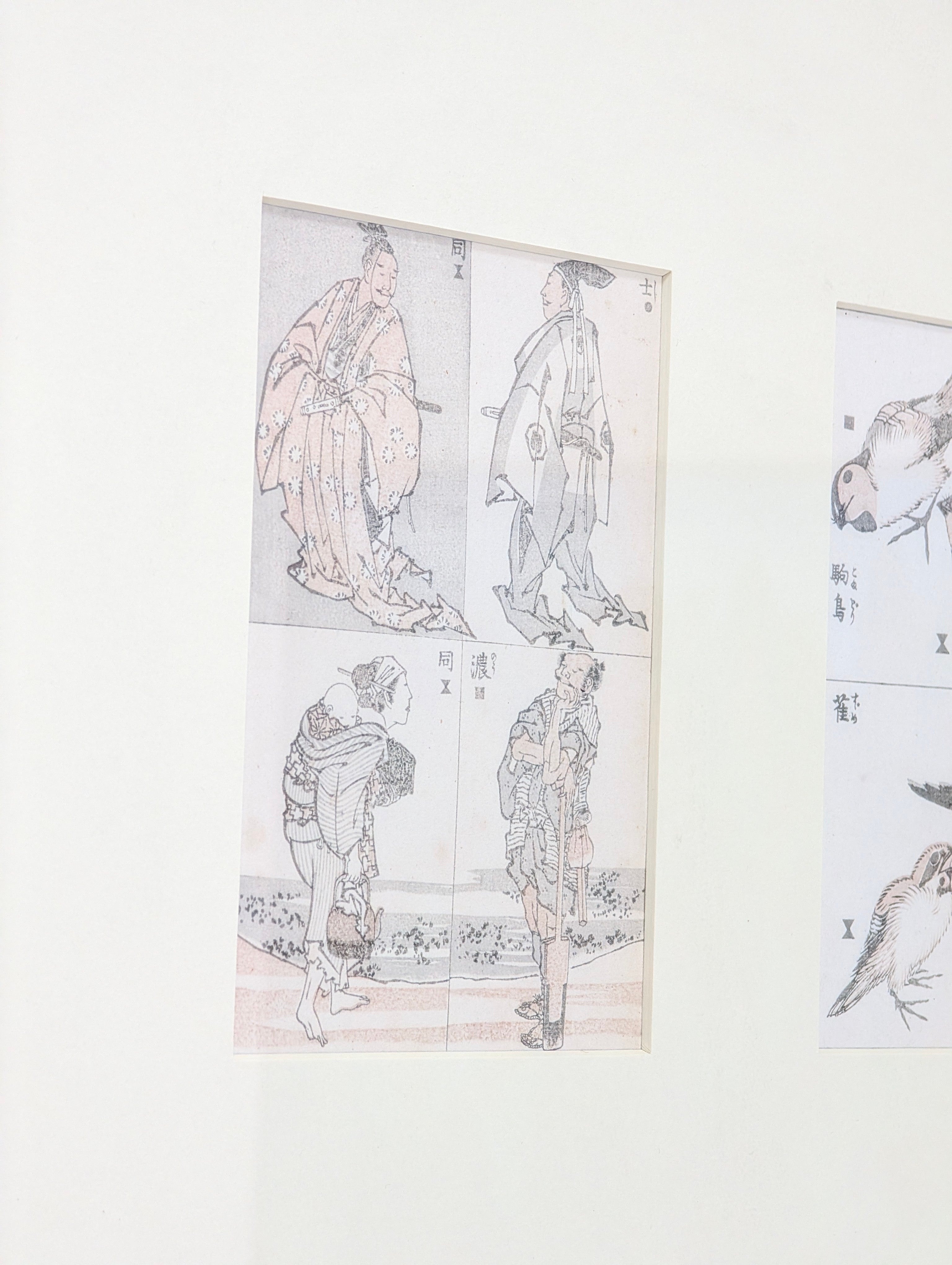 Original Katsushika Hokusai Triptych: "Life, Nature & Myth" (Manga Studies) | 19th Century