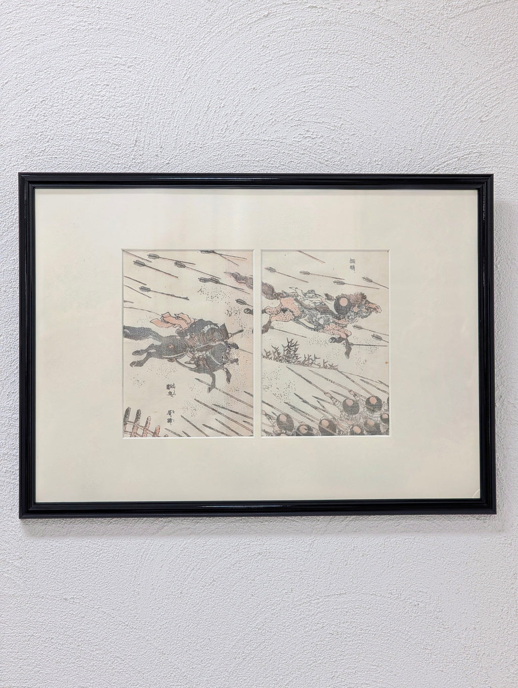 Original Katsushika Hokusai Woodblock: Samurai Cavalry Charge (Manga Vol. 9) - London Gallery