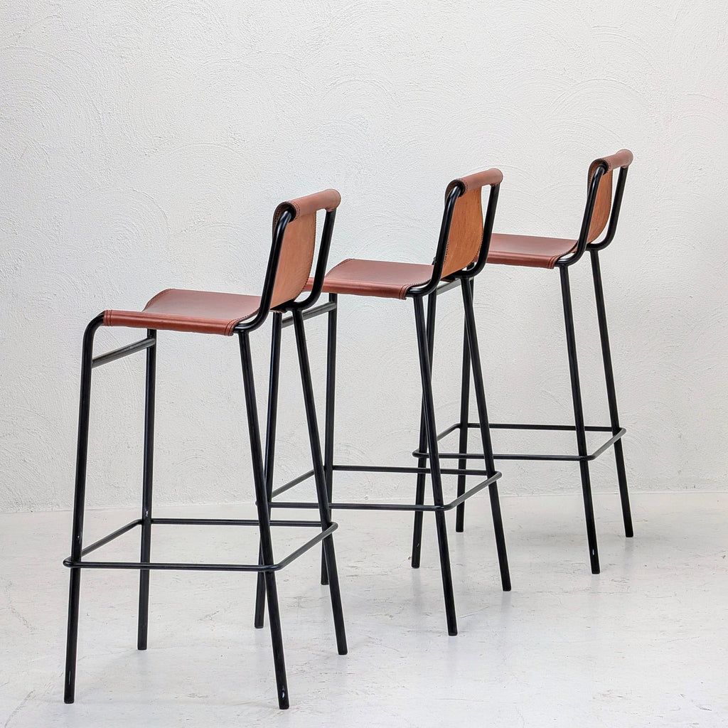 OX Denmarq September Bar Stool in Cognac Leather