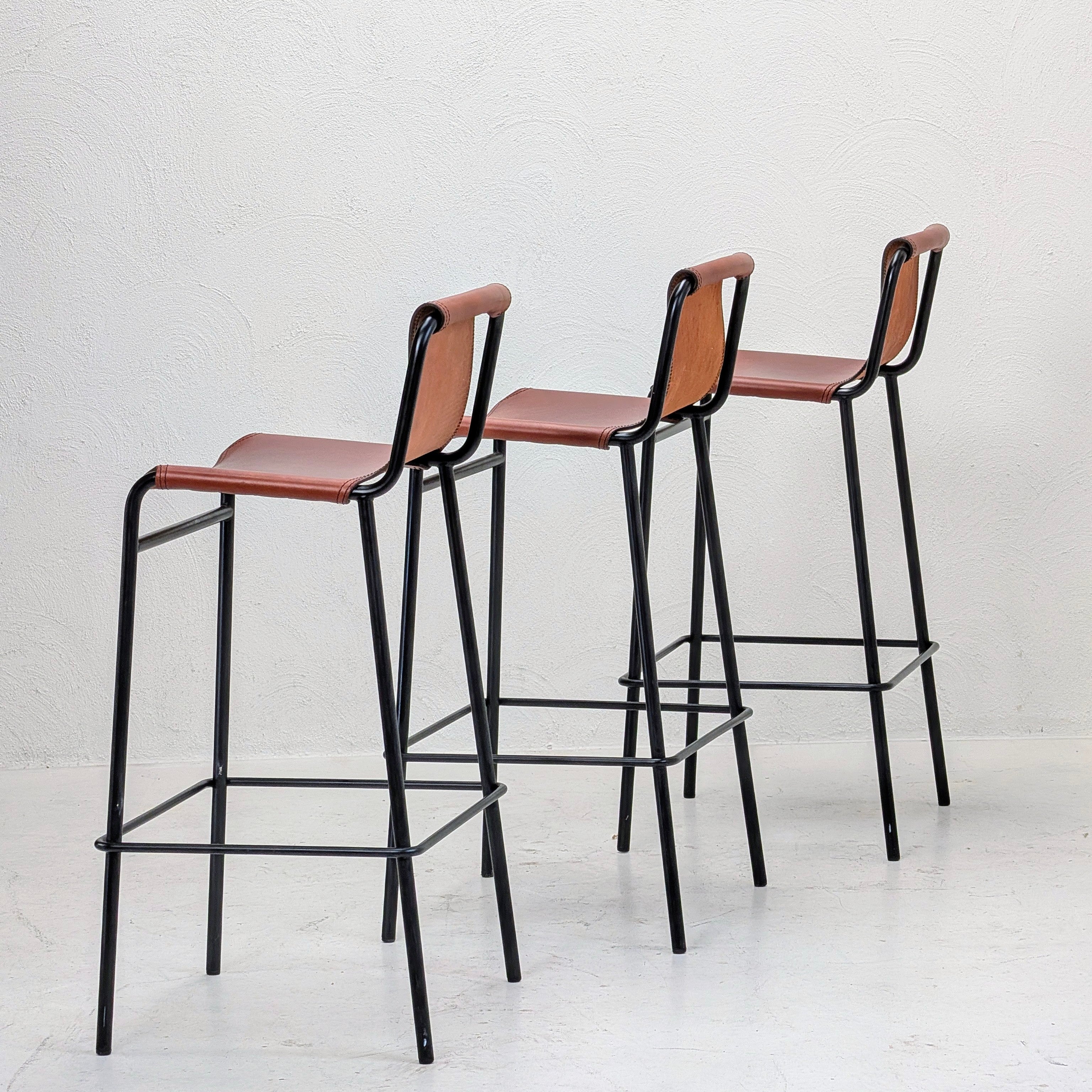 OX Denmarq September Bar Stool in Cognac Leather