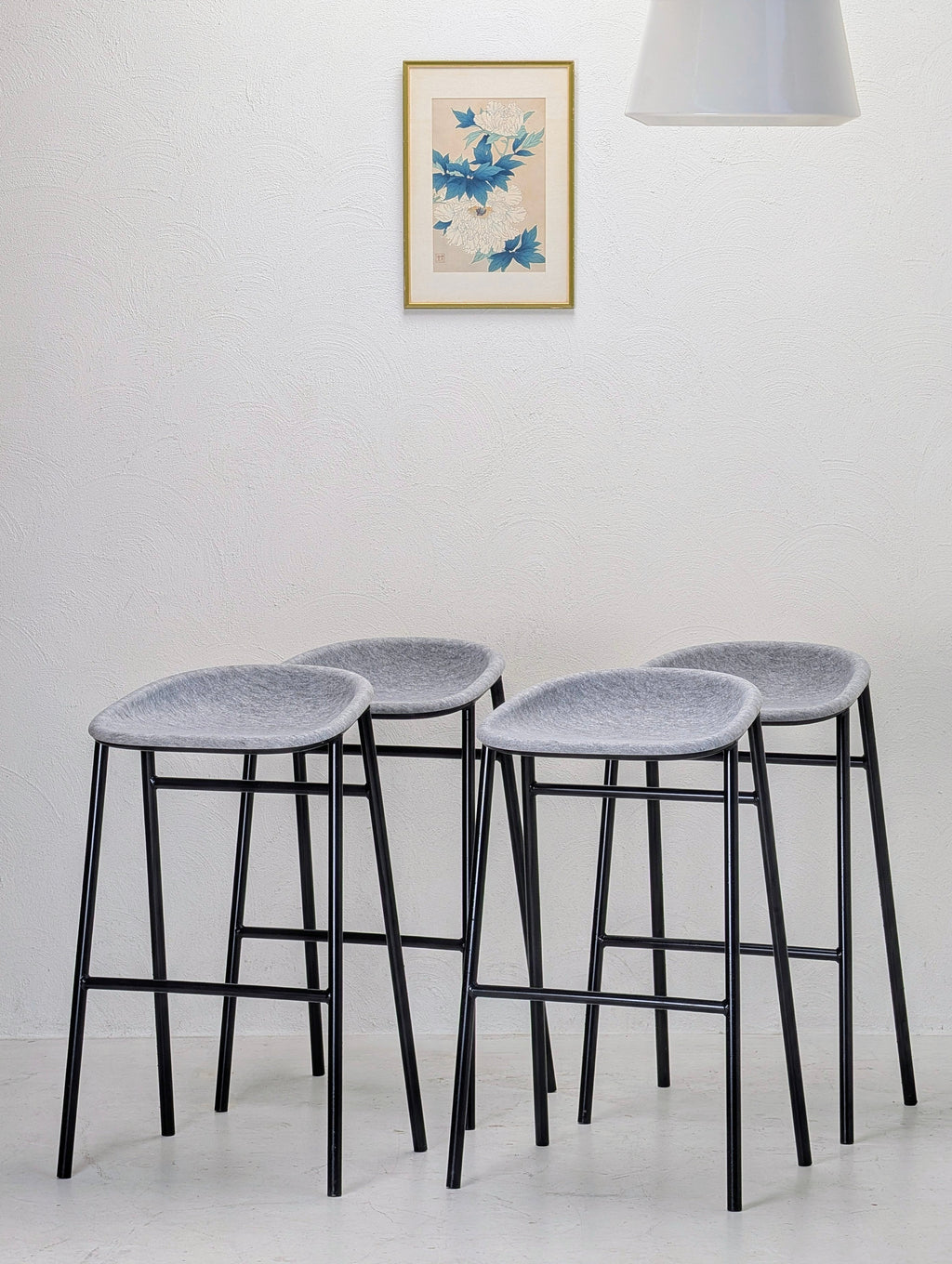 Set of 4 De Vorm LJ 3 PET Felt Bar Stools | Brand New Condition