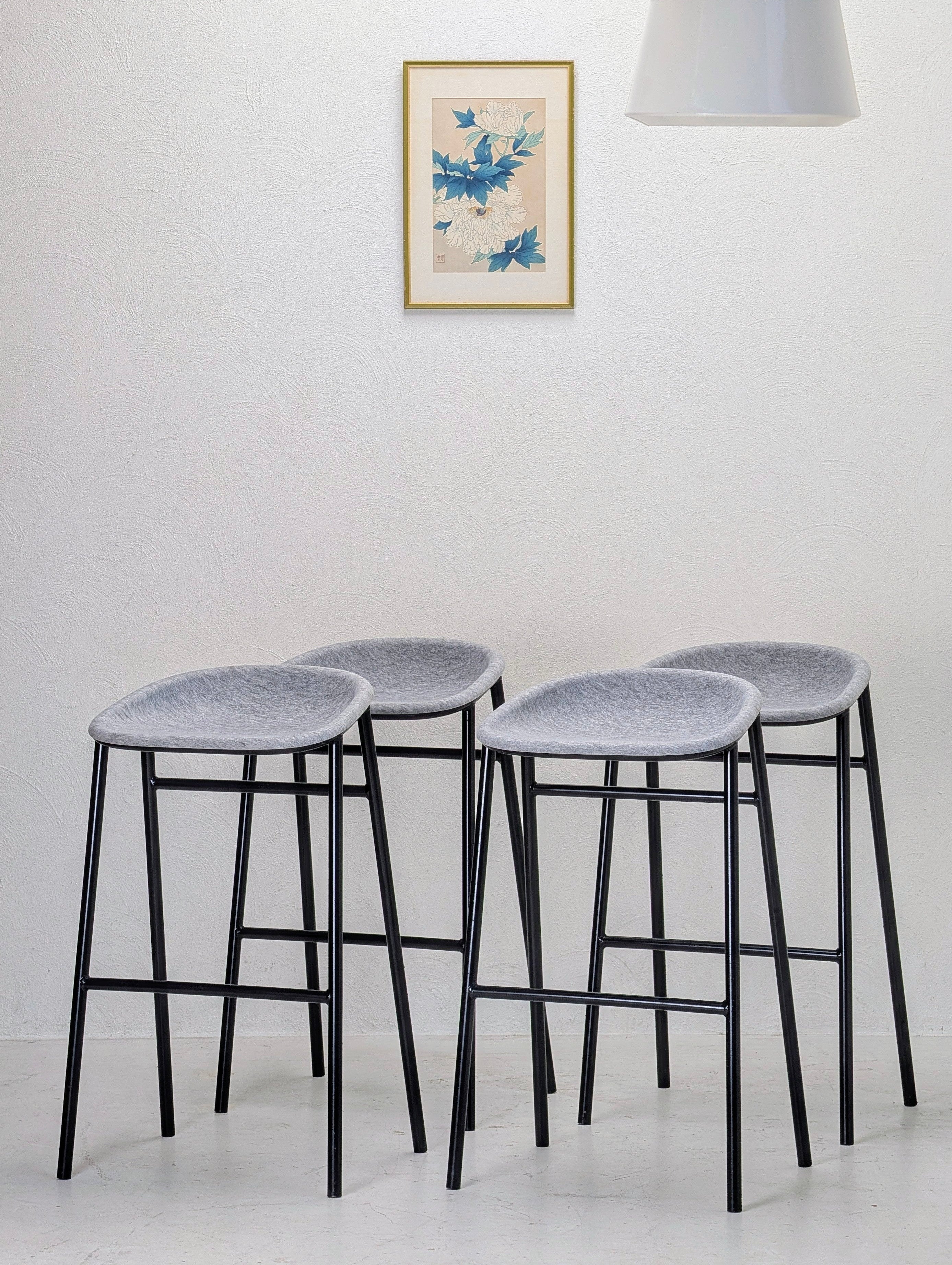 Set of 4 De Vorm LJ 3 PET Felt Bar Stools | Brand New Condition