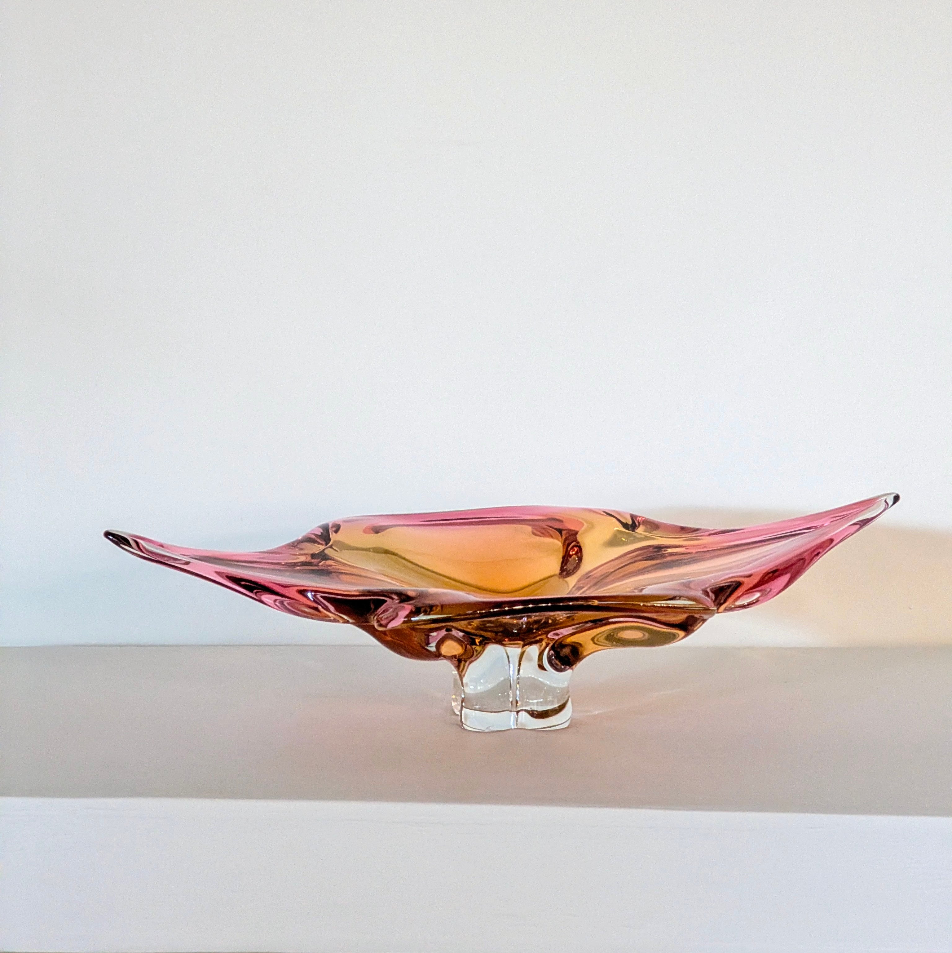 Bohemian Art Glass Bowl by Josef Hospodka | c.1960s