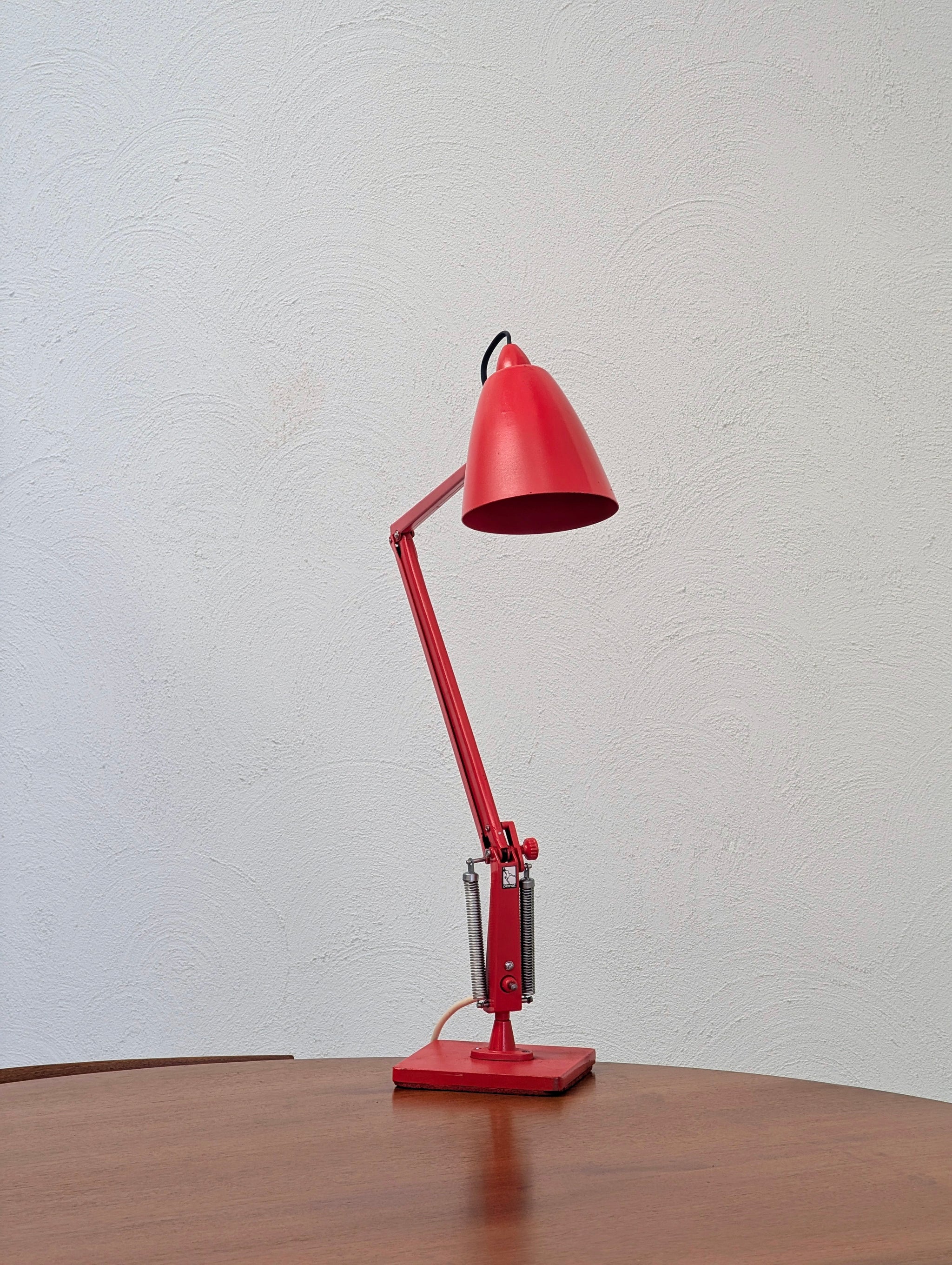Retro Red 'Studio K' Task Lamp by Planet Lighting