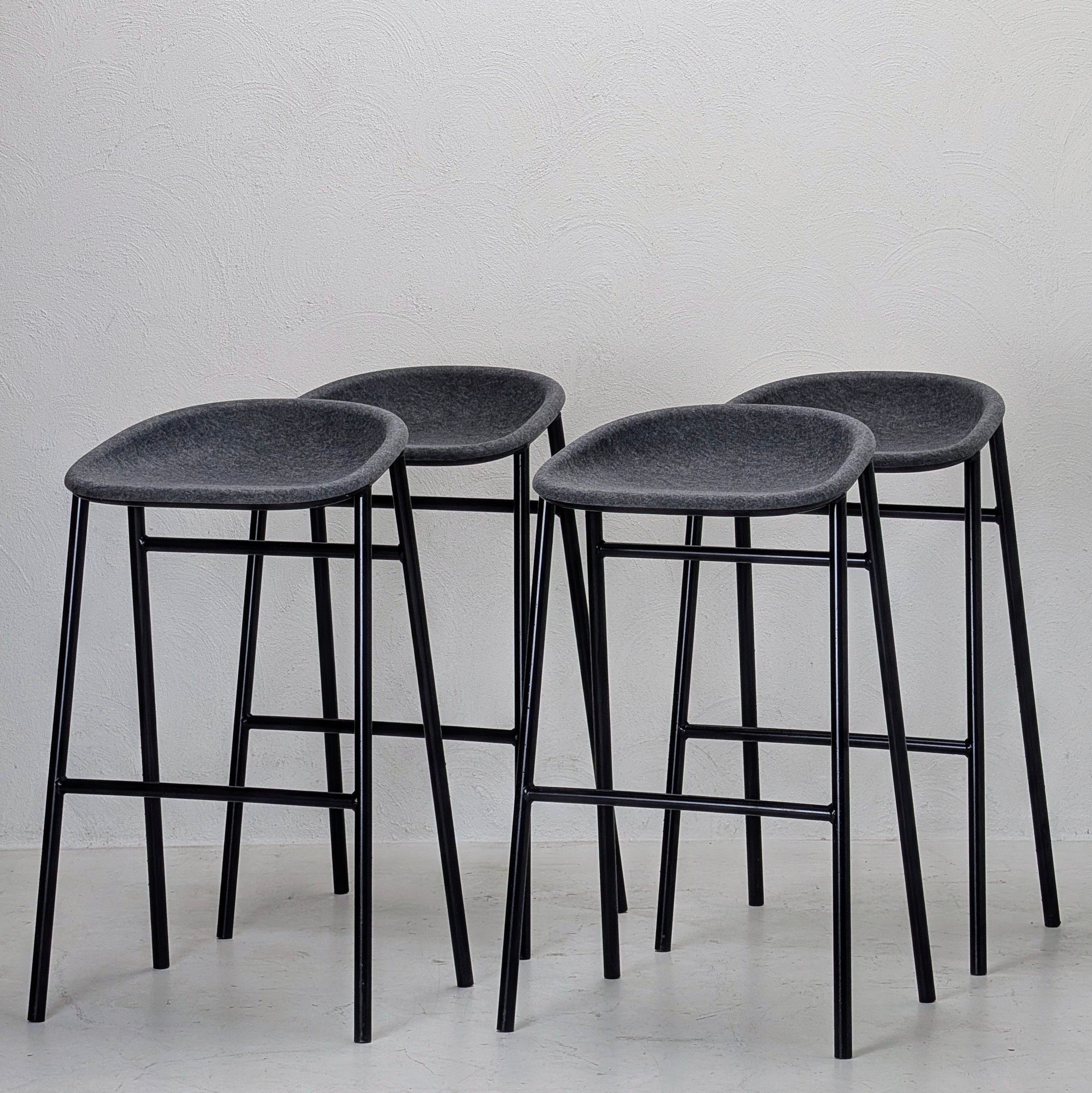 Set of 4 De Vorm LJ 3 PET Felt Bar Stools | Brand New Condition