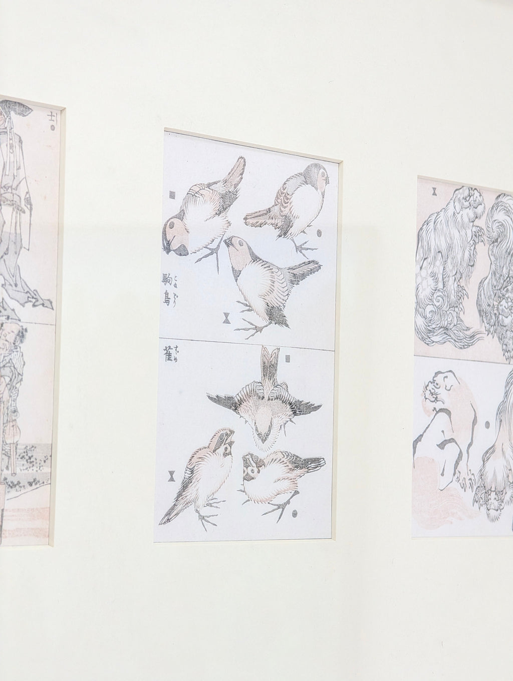 Original Katsushika Hokusai Triptych: "Life, Nature & Myth" (Manga Studies) | 19th Century