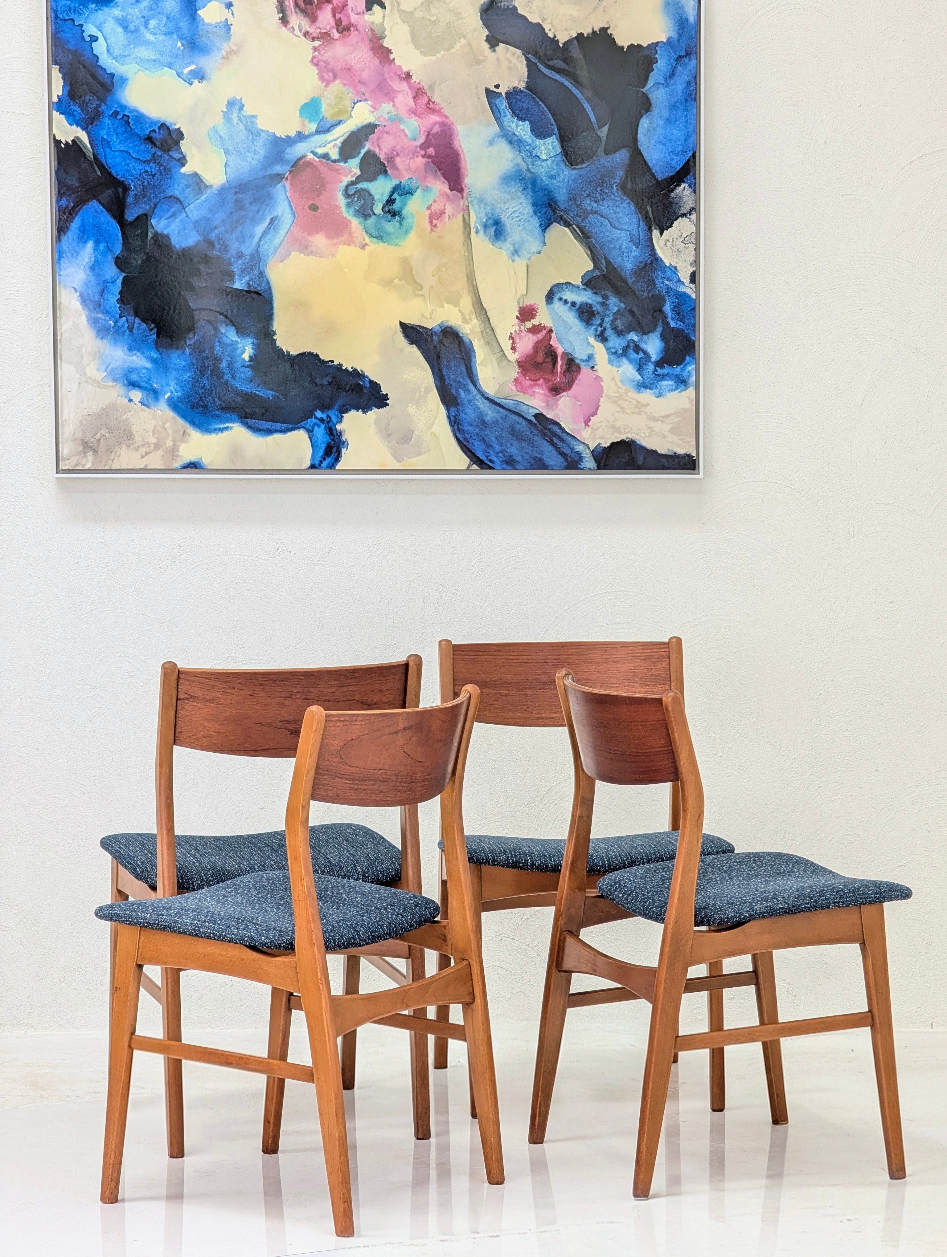 Set of Four Mid Century Modern Danish Dining Chairs | Circa 1960s